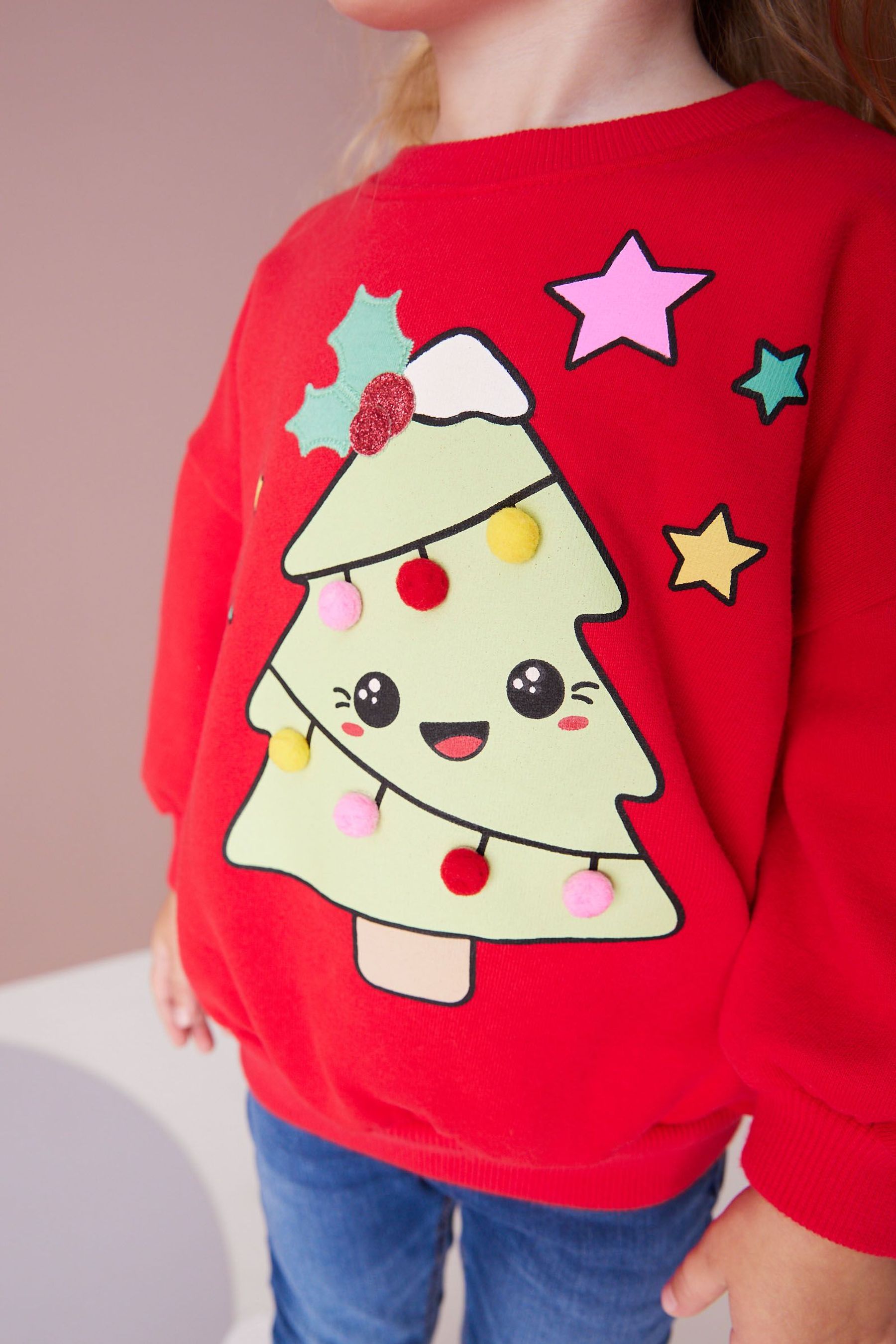 Red Christmas Tree Sweatshirt (3mths-7yrs)