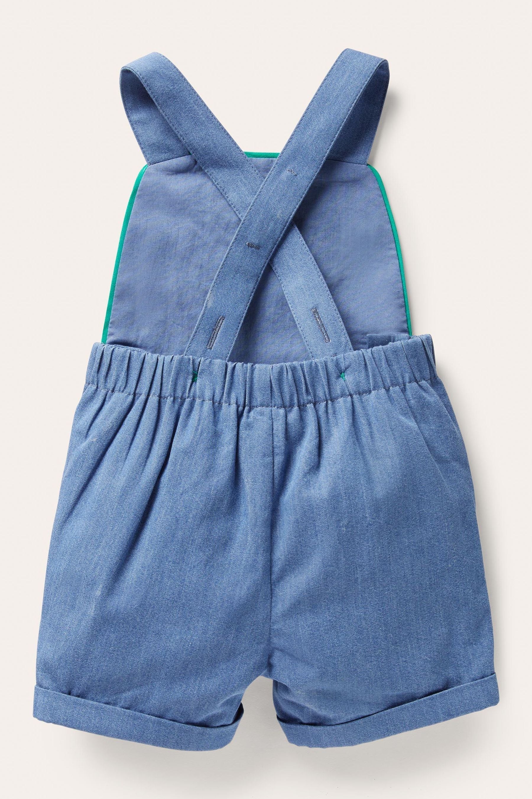 Blue Boden Blue Woven Short Dungaree