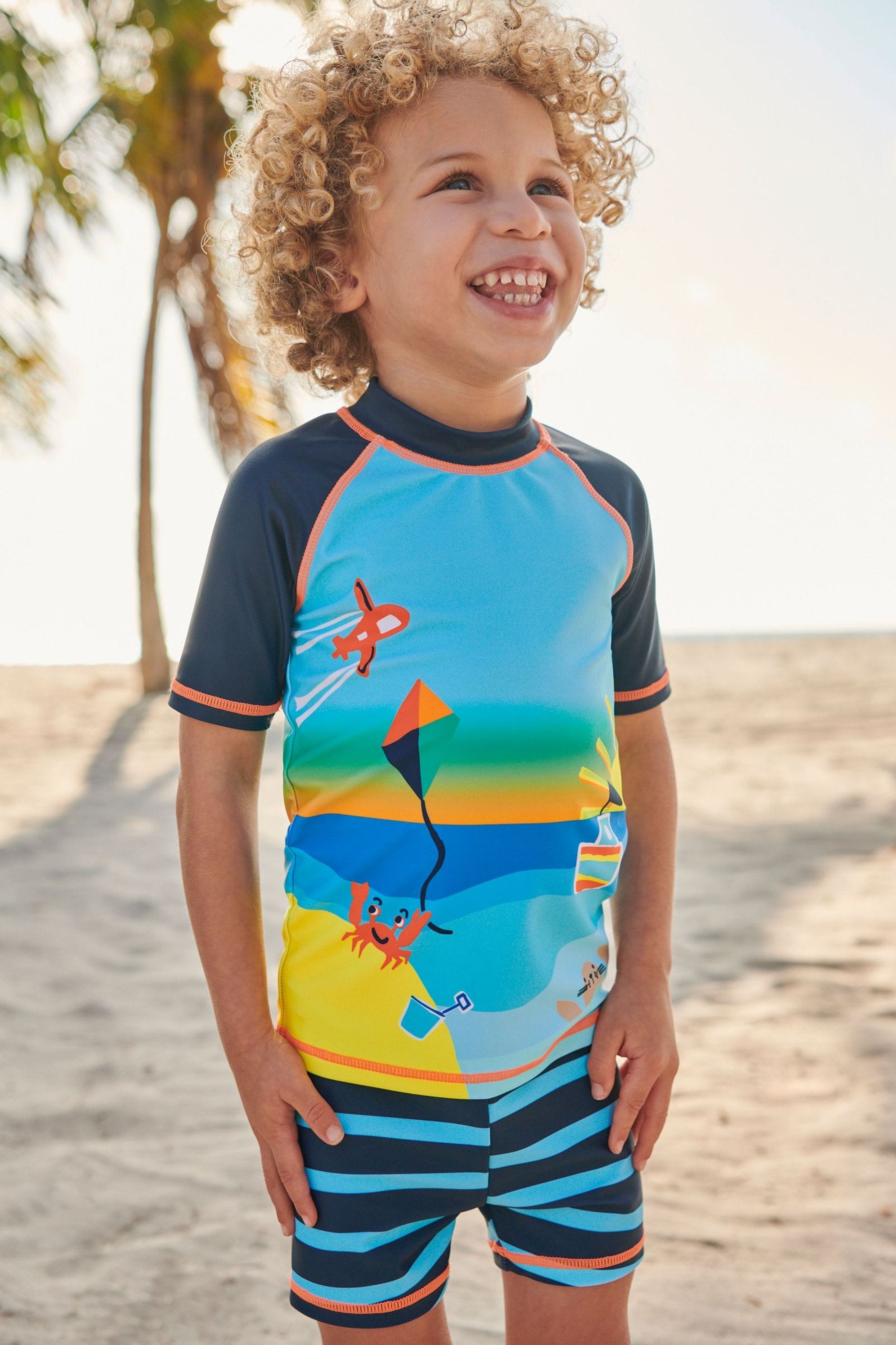 Rainbow Scene 2 Piece Sunsafe Top & Shorts Set (3mths-7yrs)