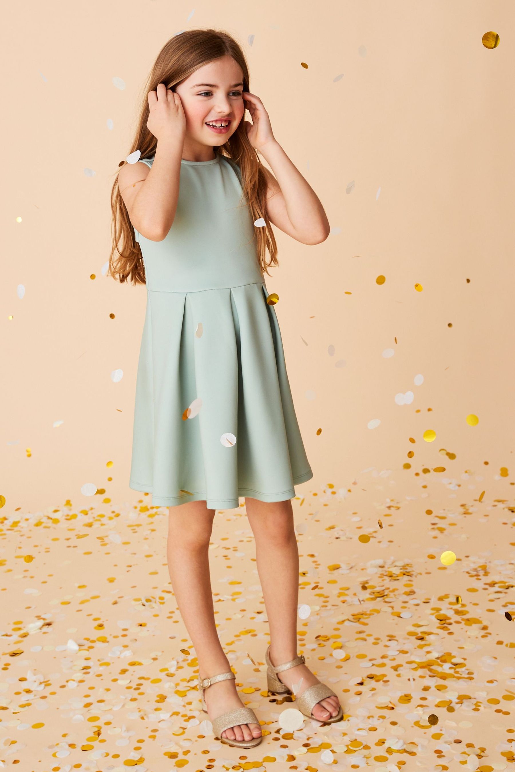 Soft Green Occasion Dress (3-16yrs)