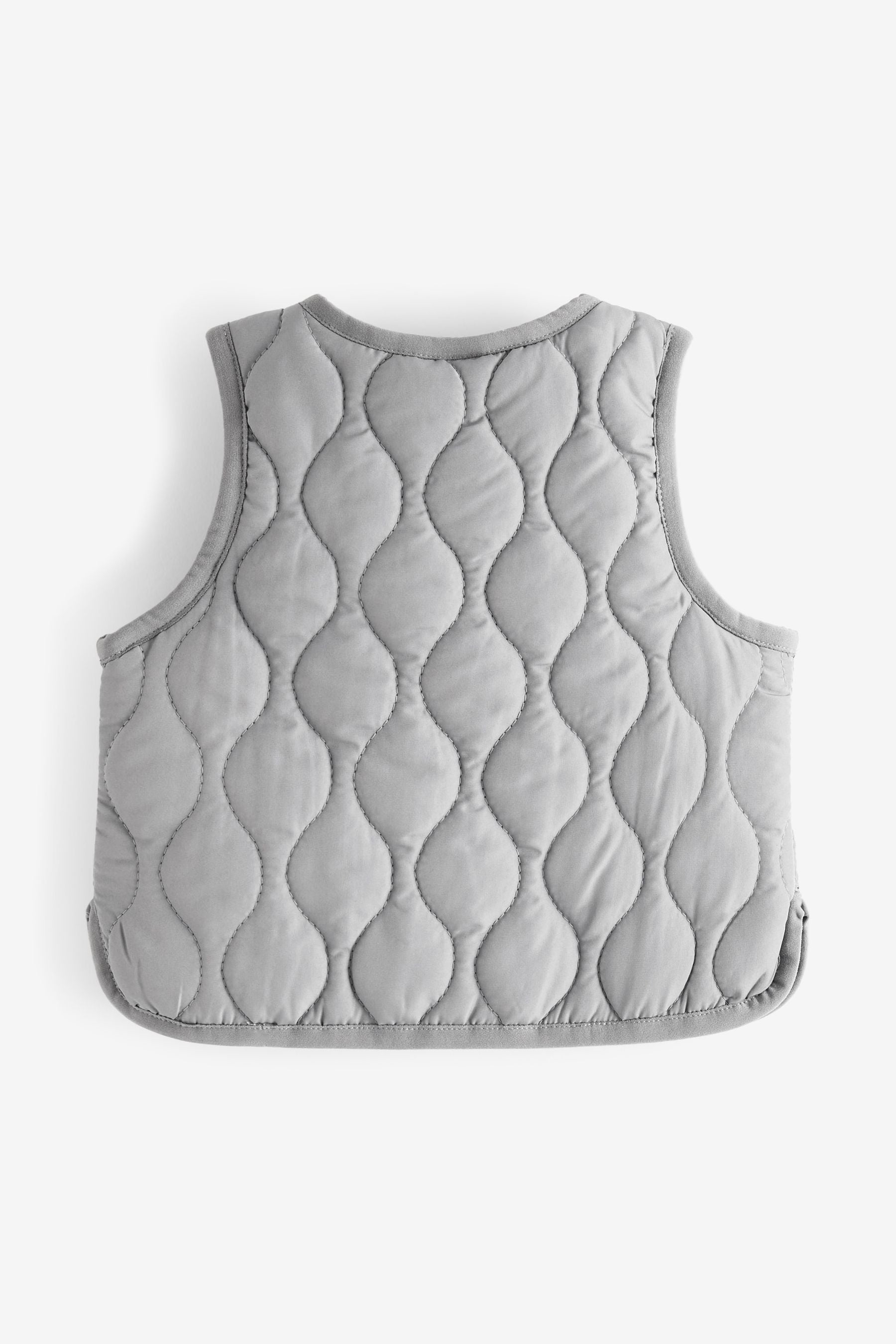 Grey Quilted Baby Gilet (0mths-2yrs)