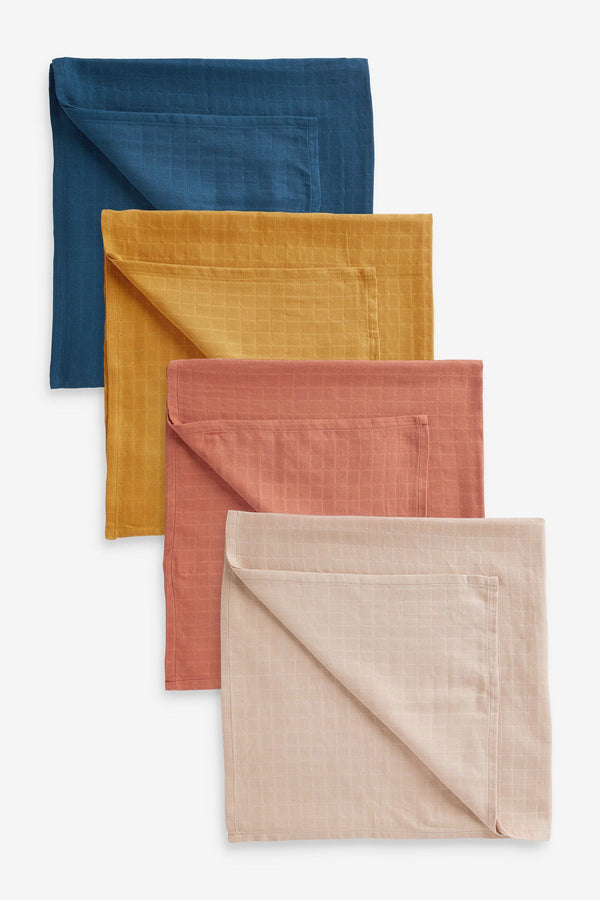 Rust Brown Baby Muslin Squares 4 Pack