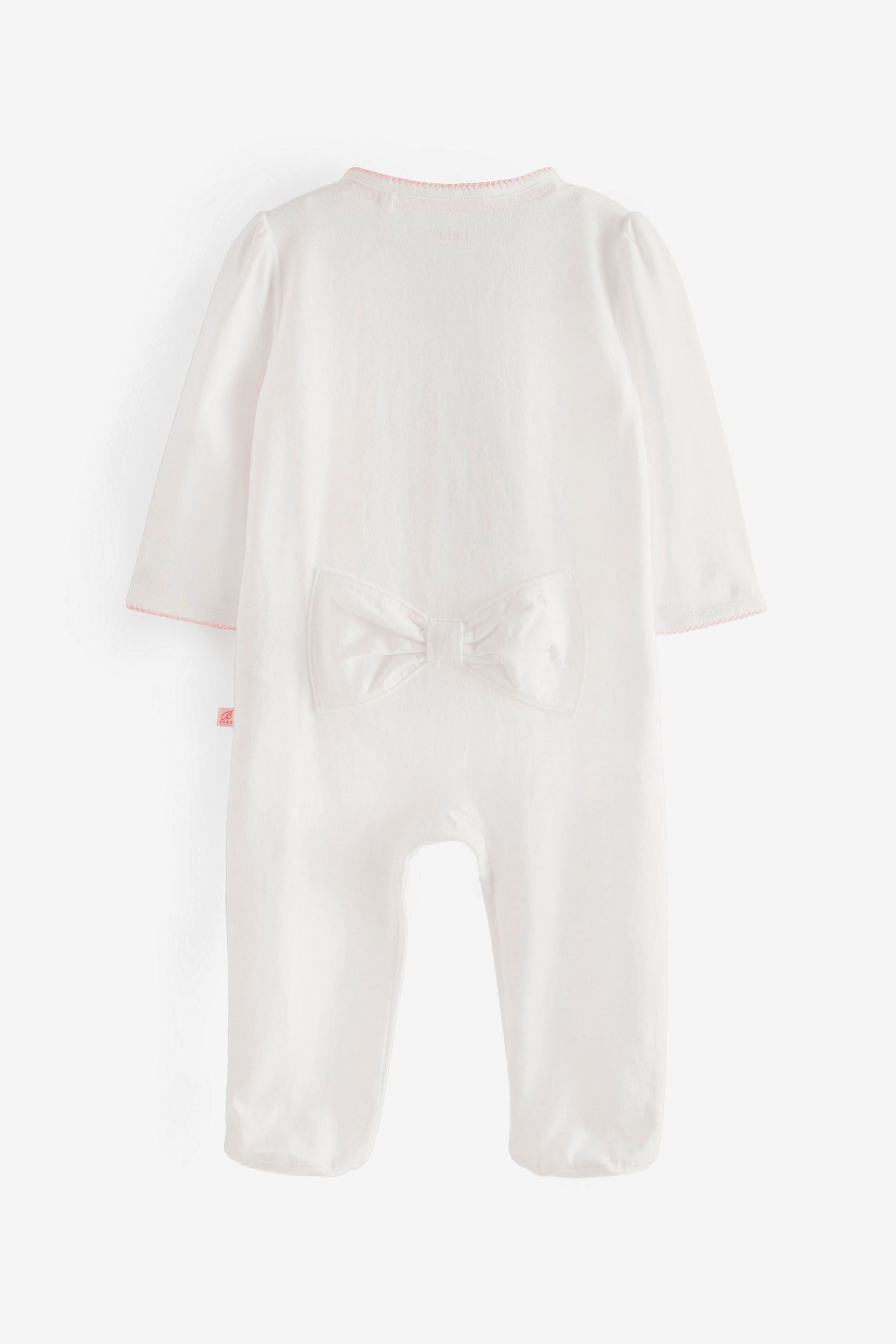 Pink Baker by Ted Baker White Born In 2023 Sleepsuit