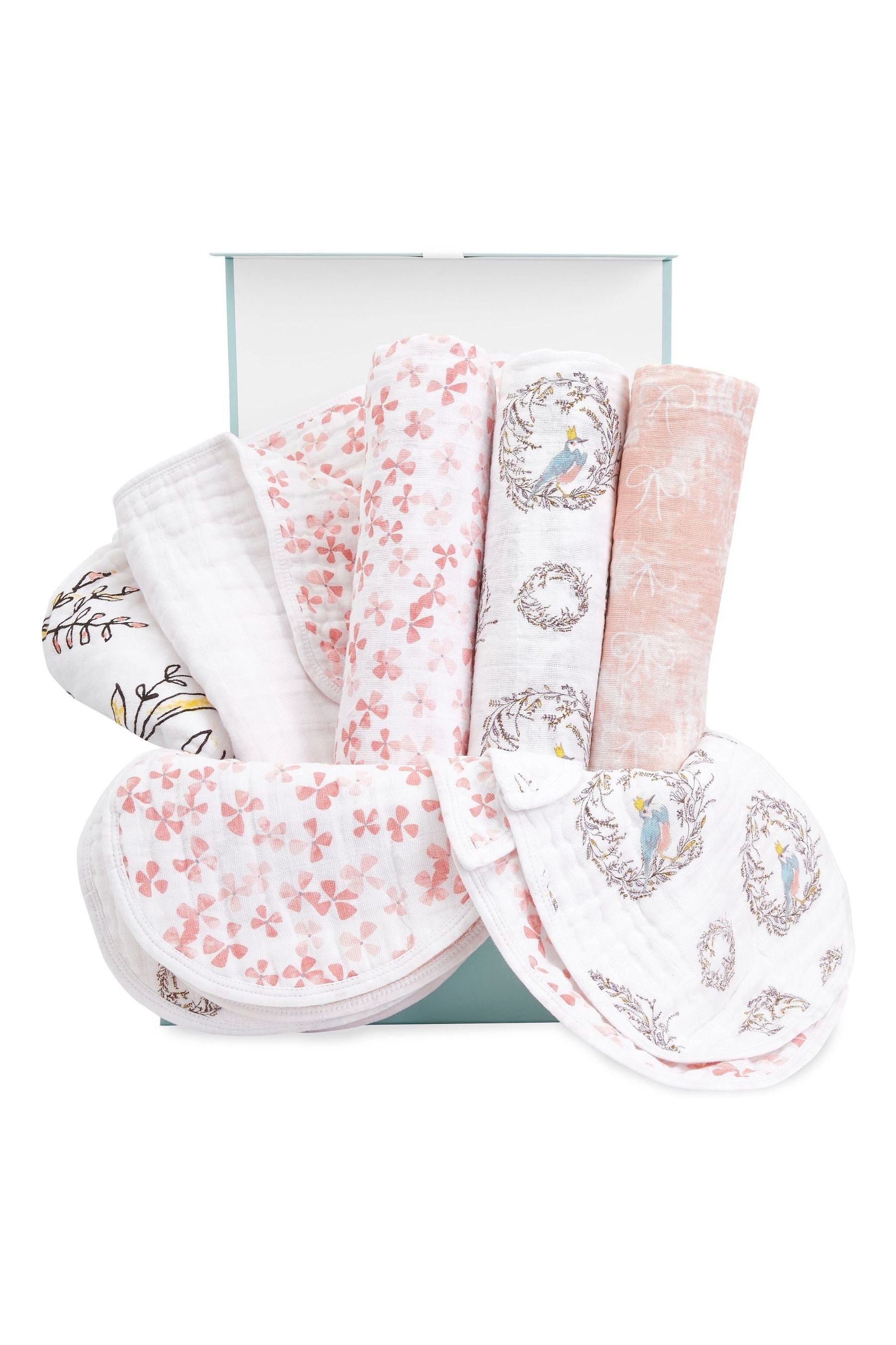 aden + anais Newborn Pink 8 Pack Birdsong Luxury Gift Set