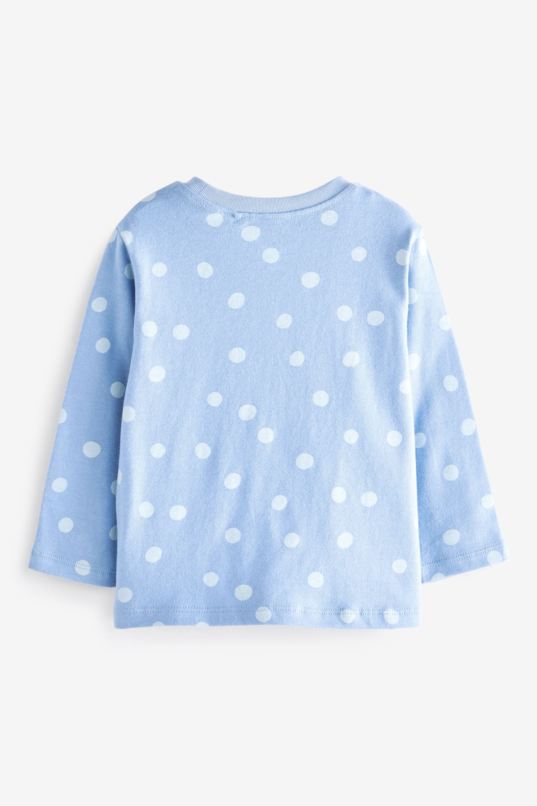 Blue Ladybird Long Sleeve Cotton T-Shirts 3 Pack (3mths-7yrs)