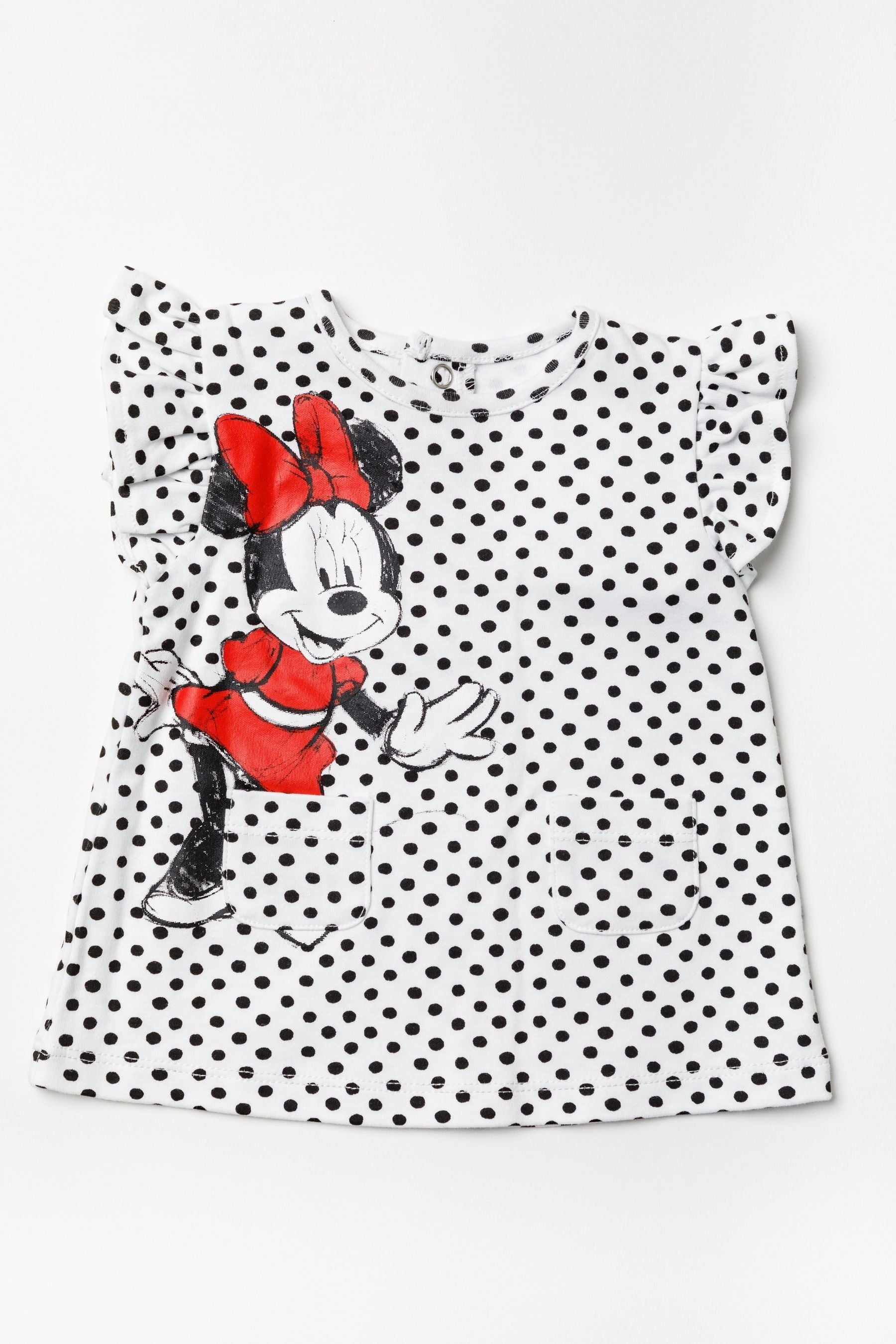 Red Disney Red Minnie Mouse Top, Leggings And Headband Set