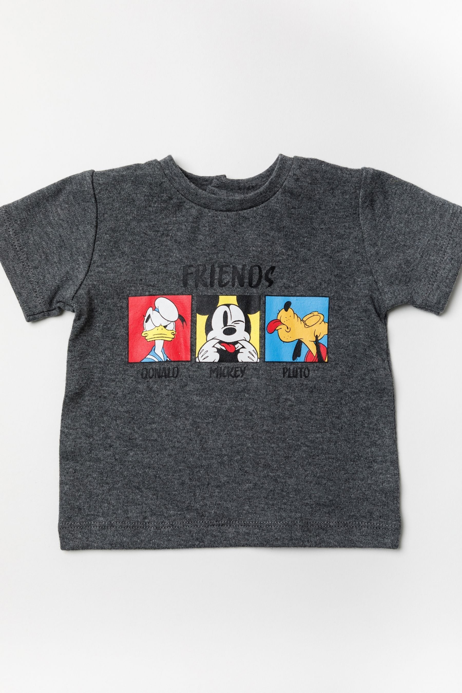 Black Disney Mickey and Friends Black Top, Jogger And Bib Set