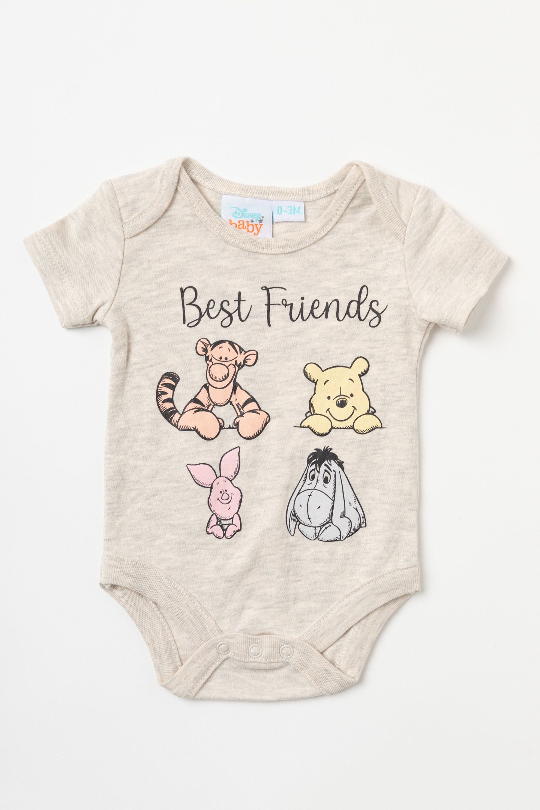 Natural Disney Natural Winnie The Pooh Sleepsuit, Bodysuit And Bib Set