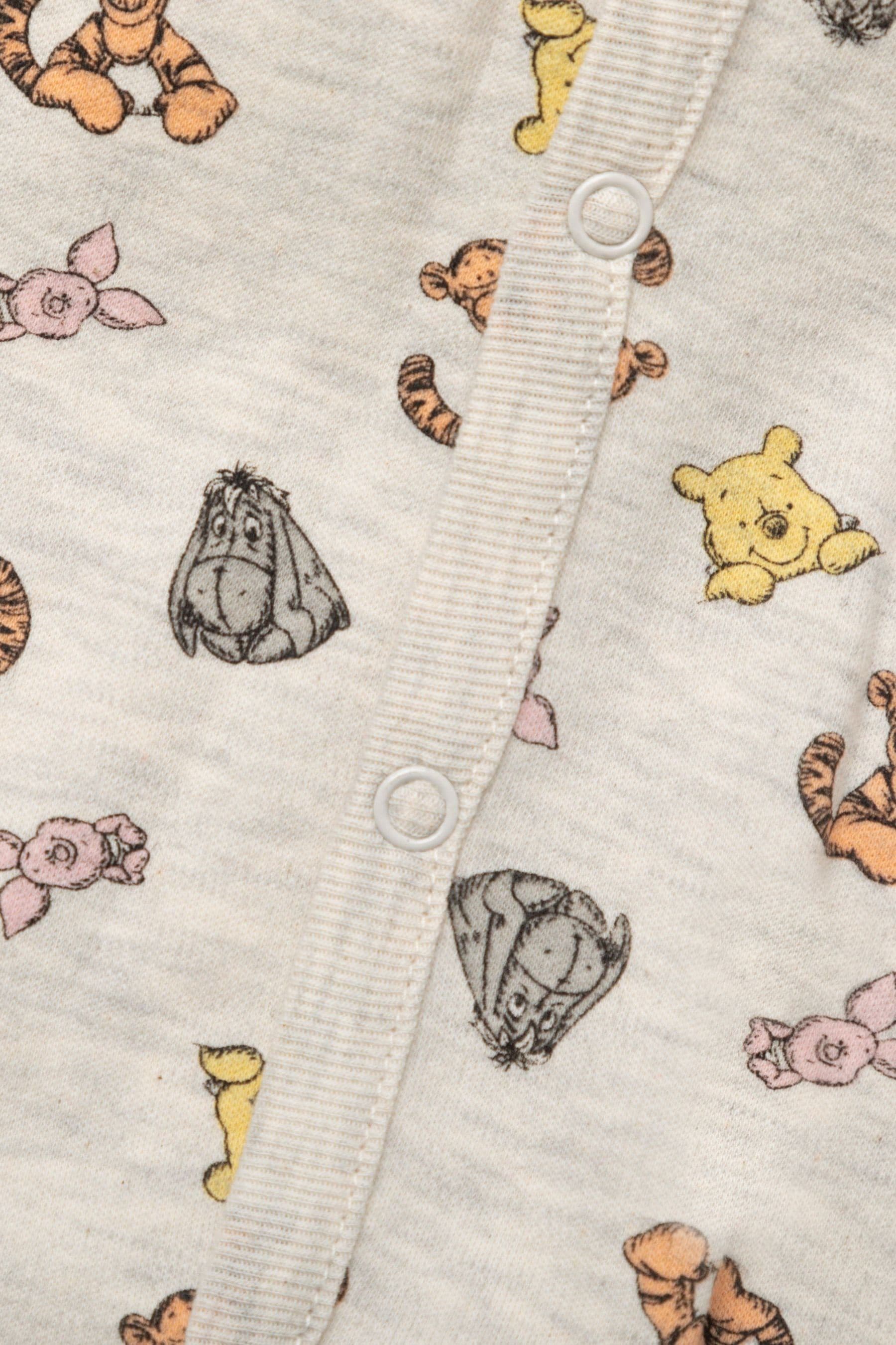 Natural Disney Natural Winnie The Pooh Sleepsuit, Bodysuit And Bib Set