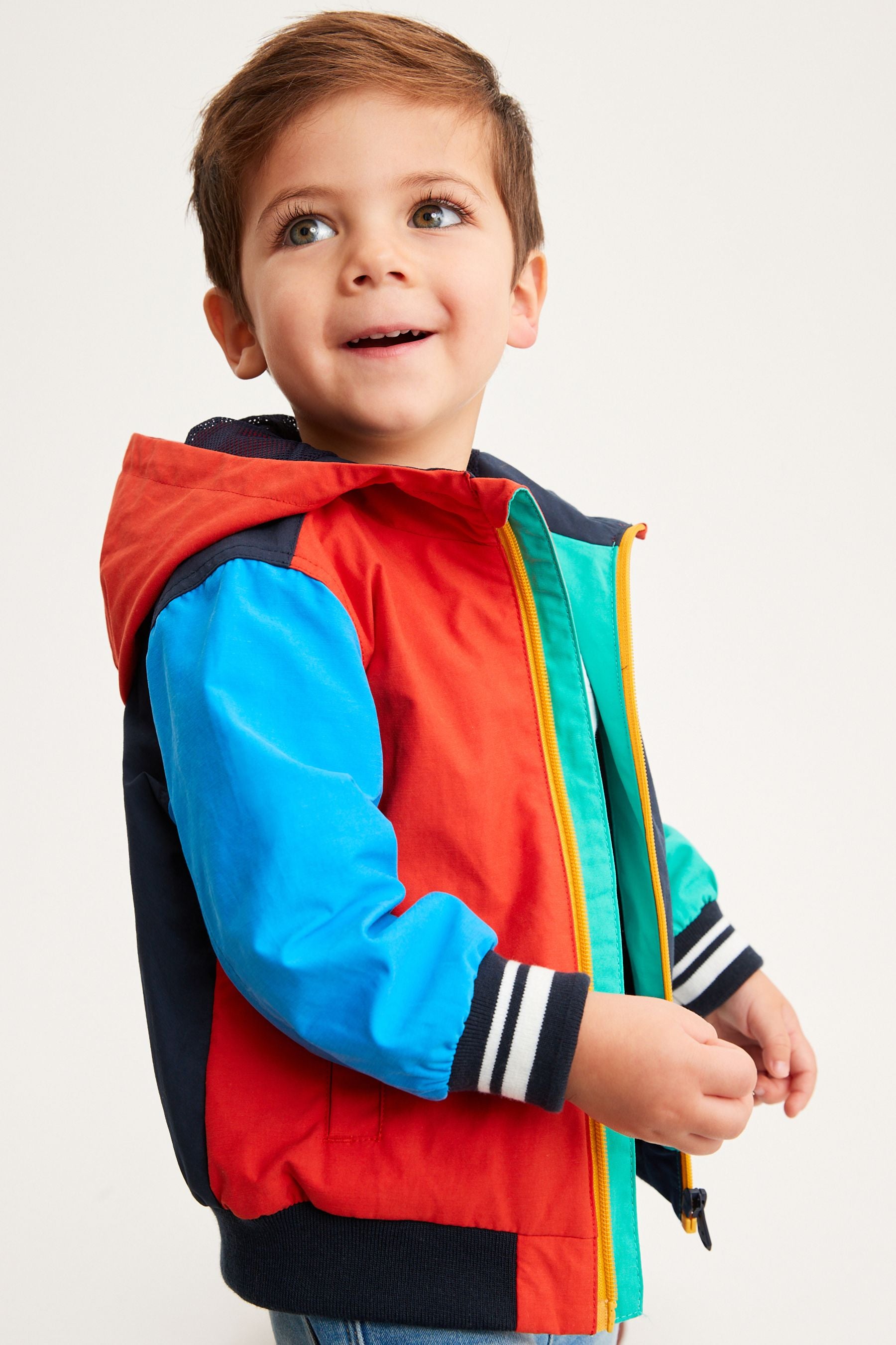 Multi Colourblock Shower Resistant Bomber Jacket (3mths-7yrs)