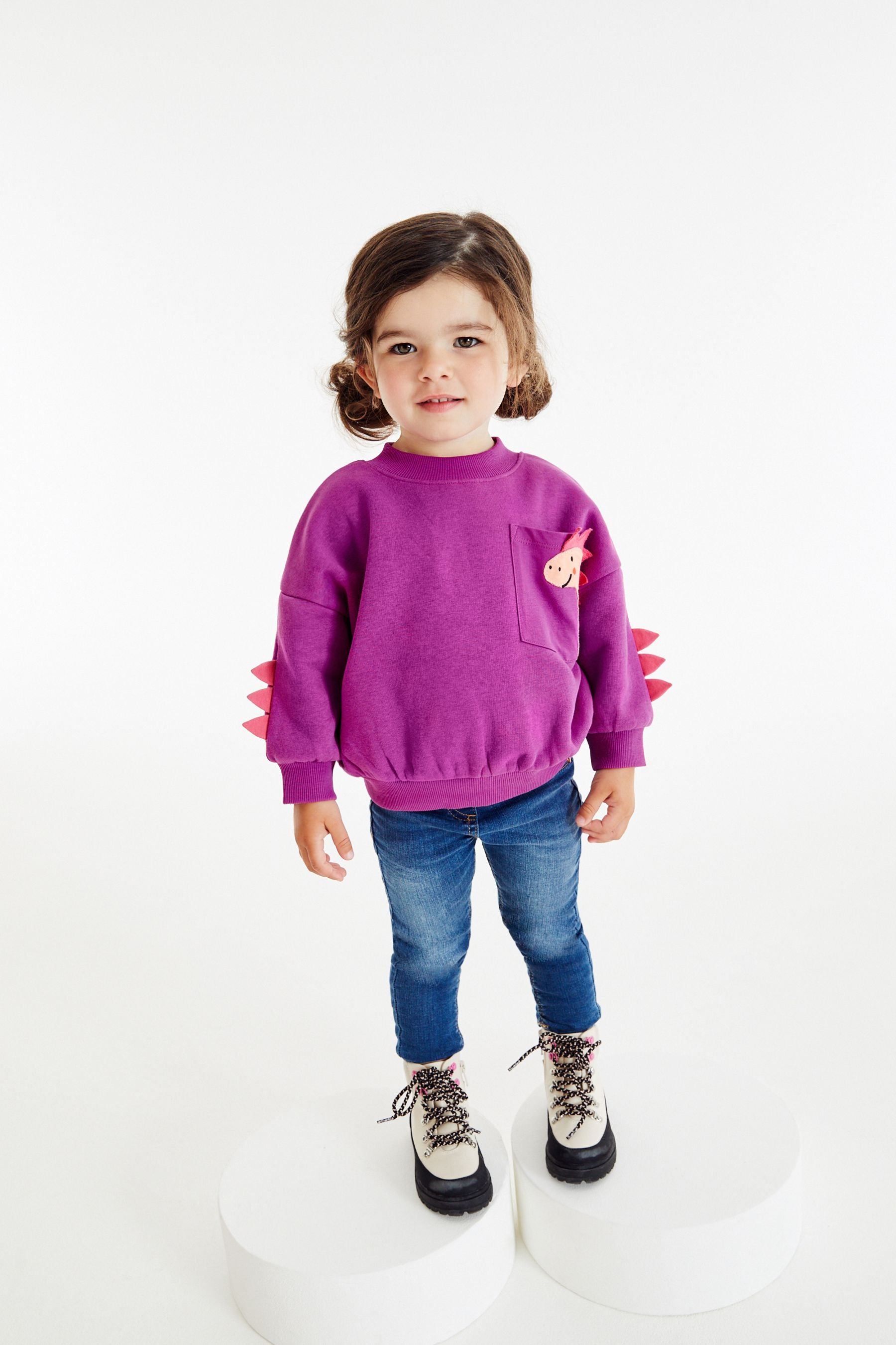 Purple Unicorn Pocket Sweatshirt (3mths-7yrs)