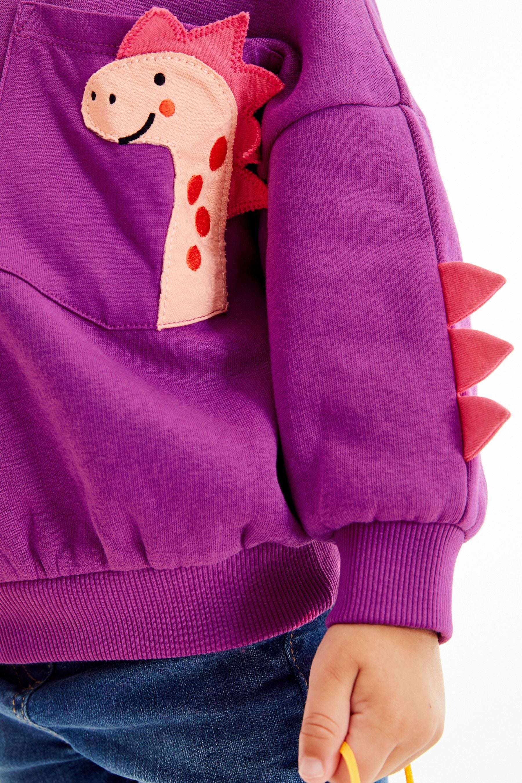 Purple Unicorn Pocket Sweatshirt (3mths-7yrs)