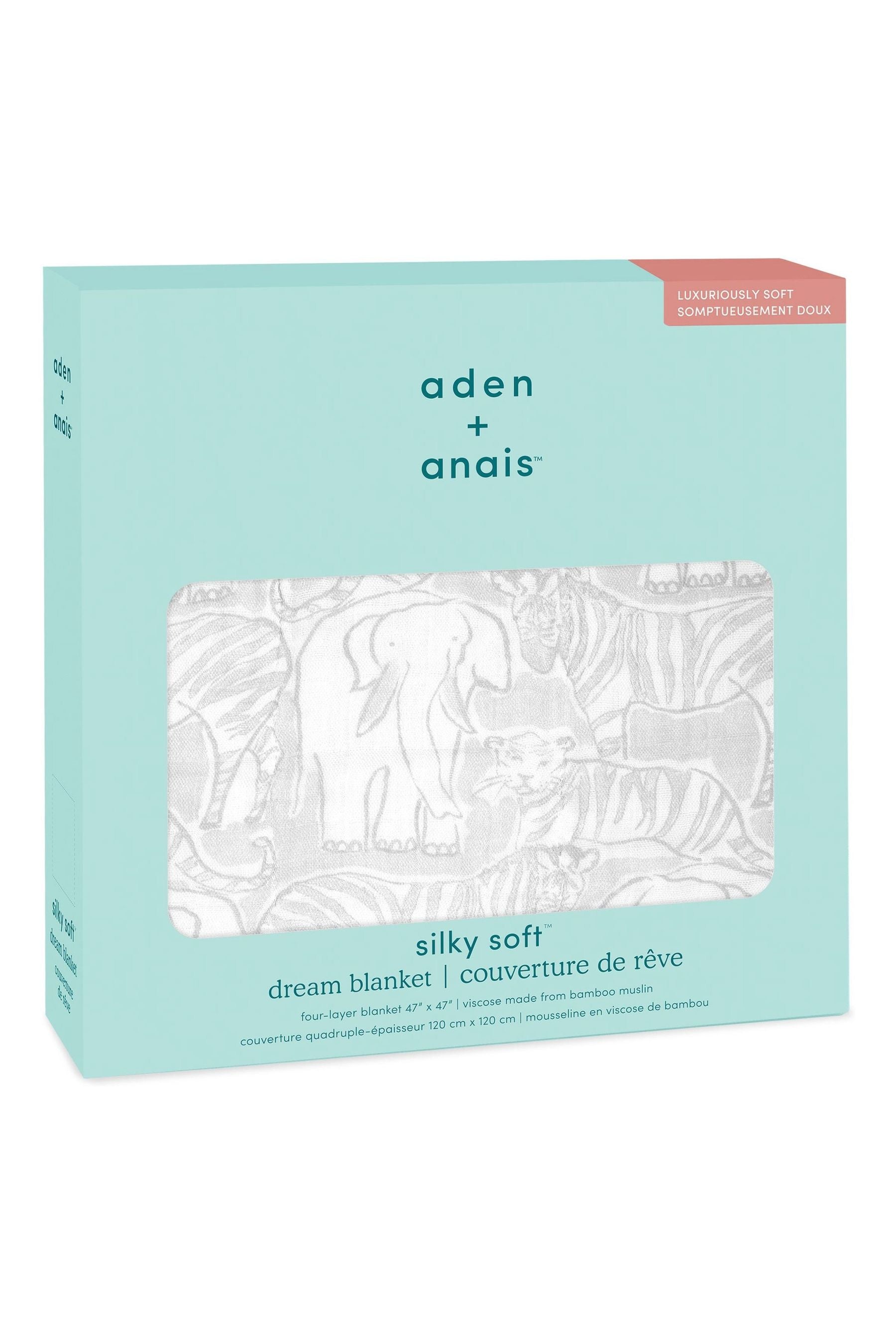 Grey aden + anais Dream Blanket Silky Soft Muslin Culture Club