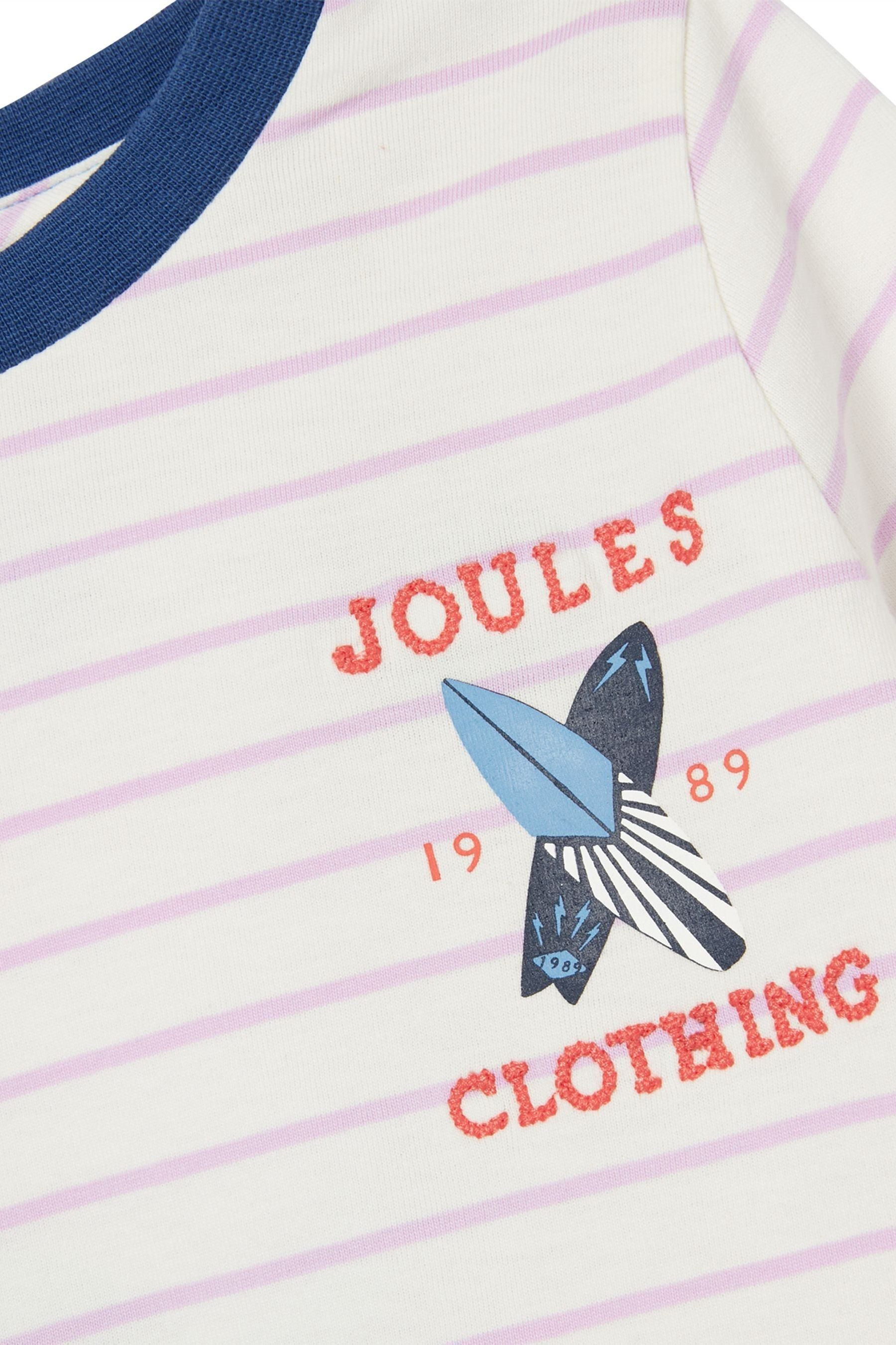 Joules Bryce Purple Short Sleeve Artwork T-Shirt