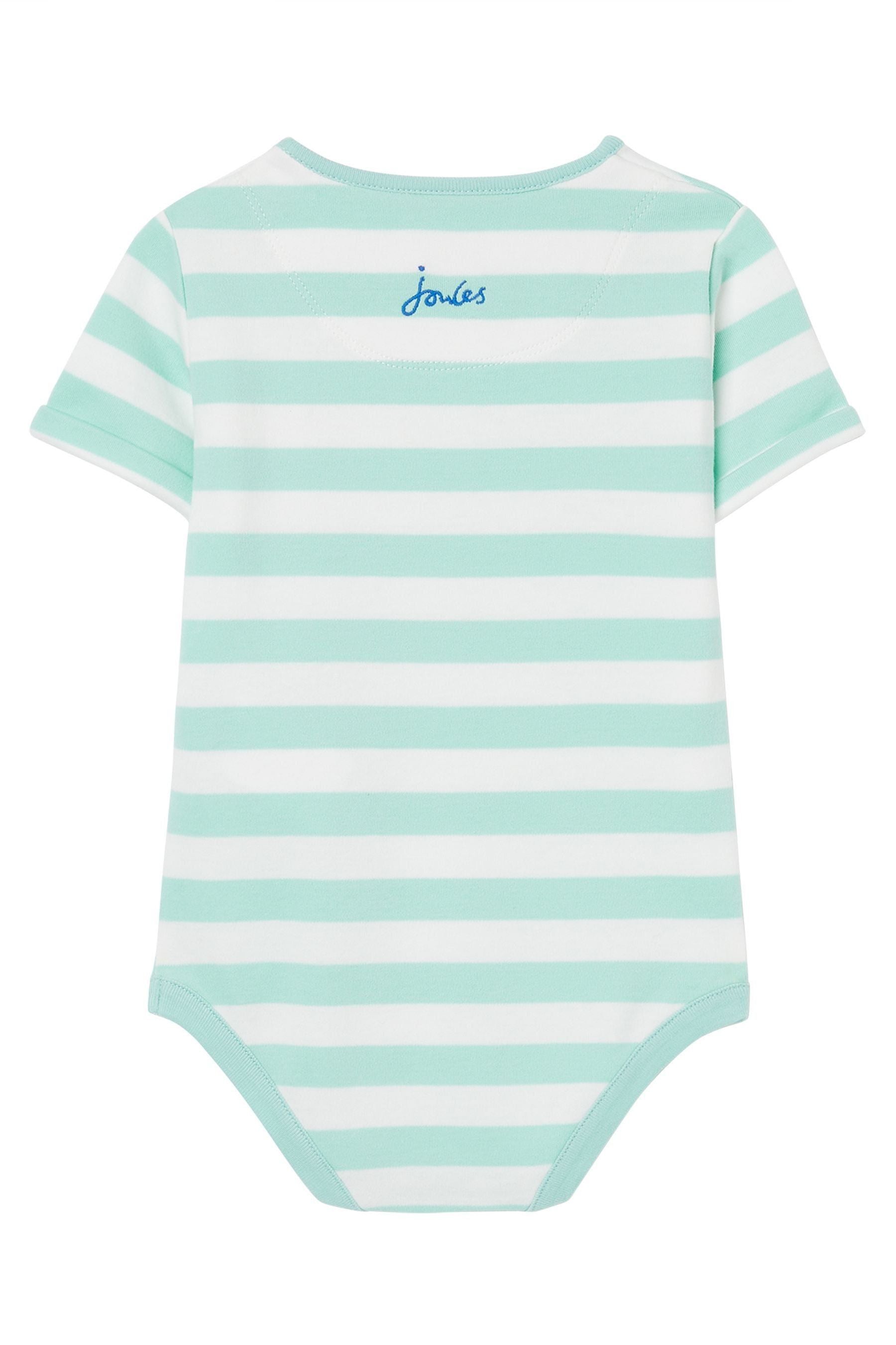 Joules Jasper Blue Organically Grown Cotton Short Sleeve T-Shirt Bodysuit