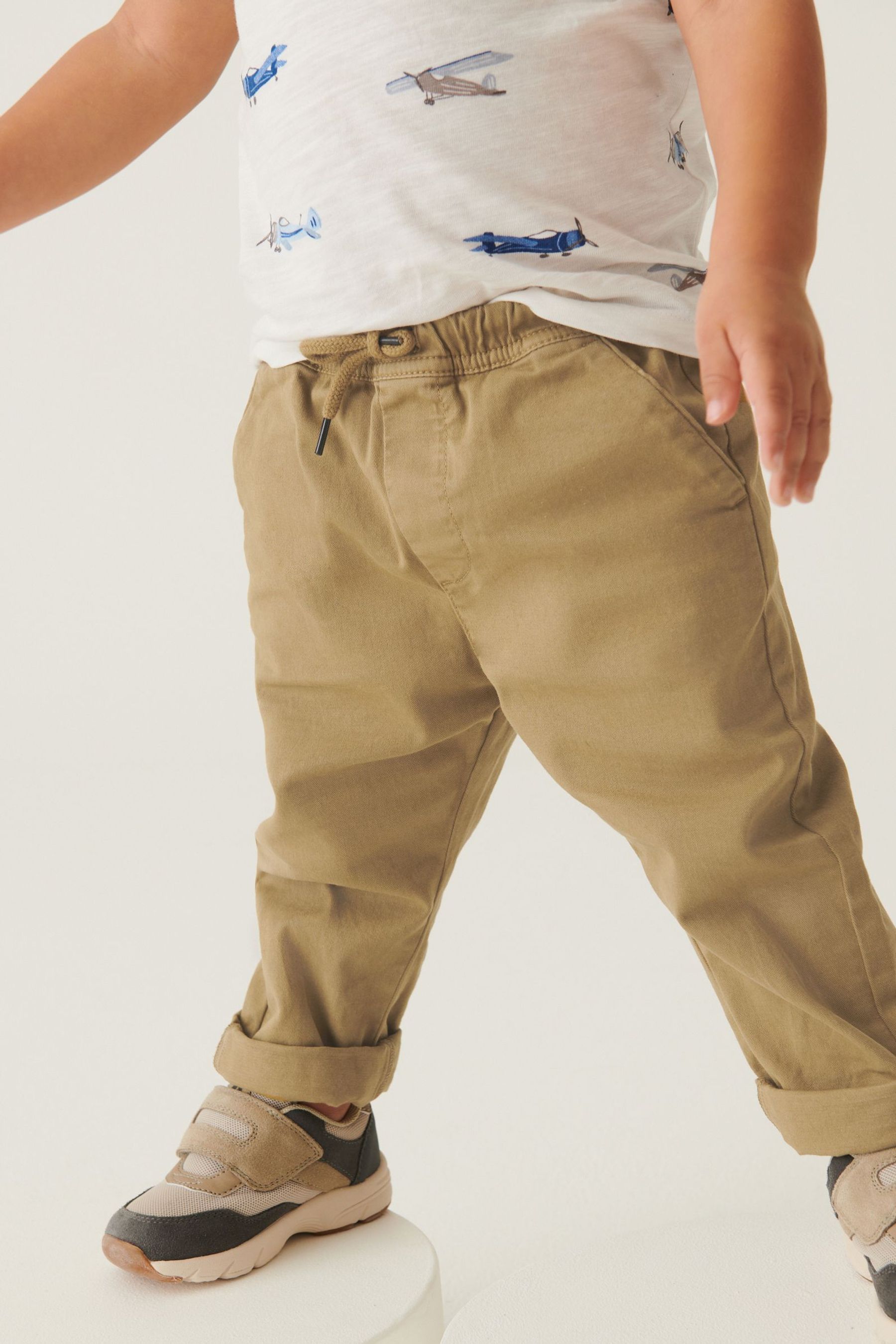 Sand Loose Fit Pull-On Chino Trousers (3mths-7yrs)