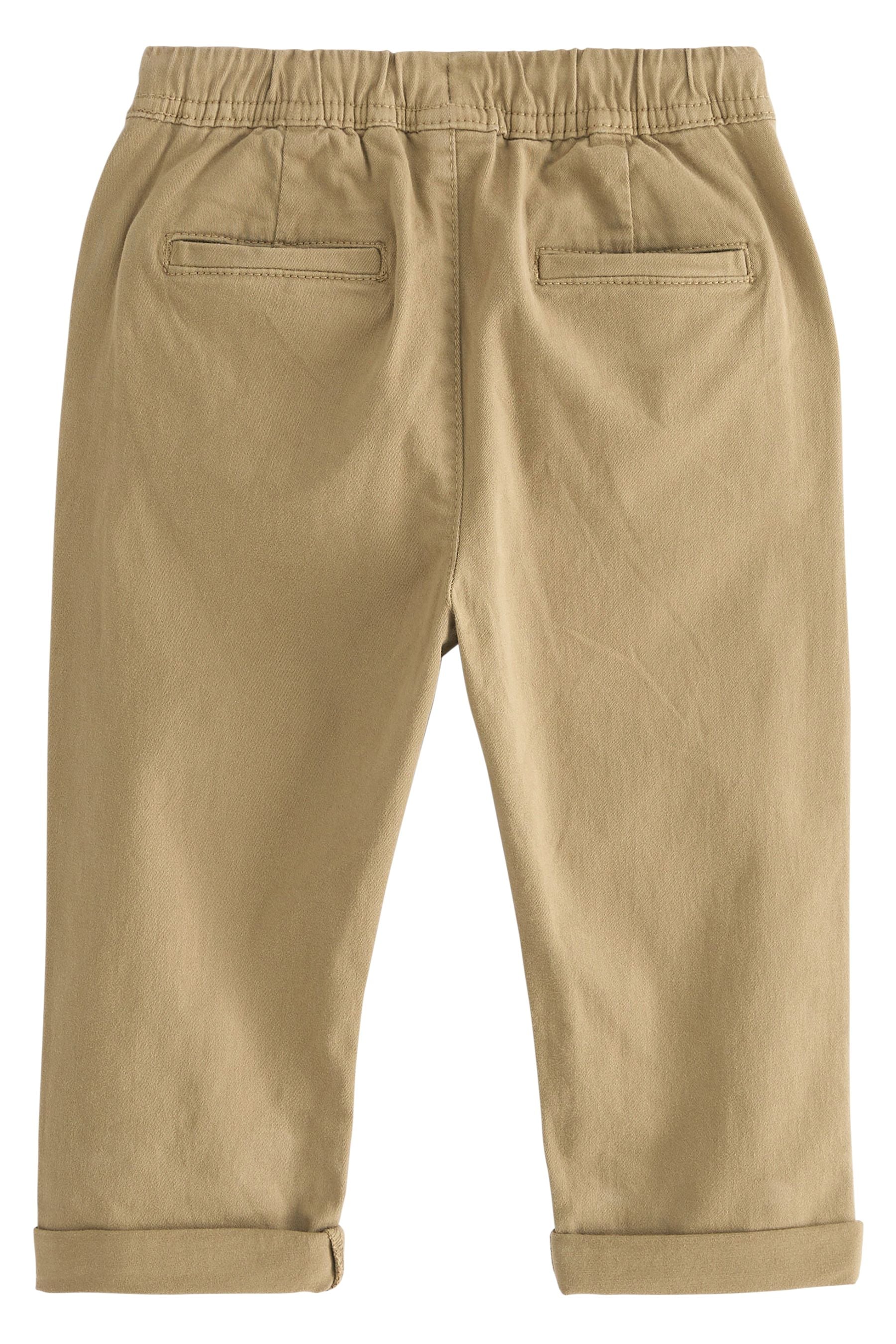 Sand Loose Fit Pull-On Chino Trousers (3mths-7yrs)