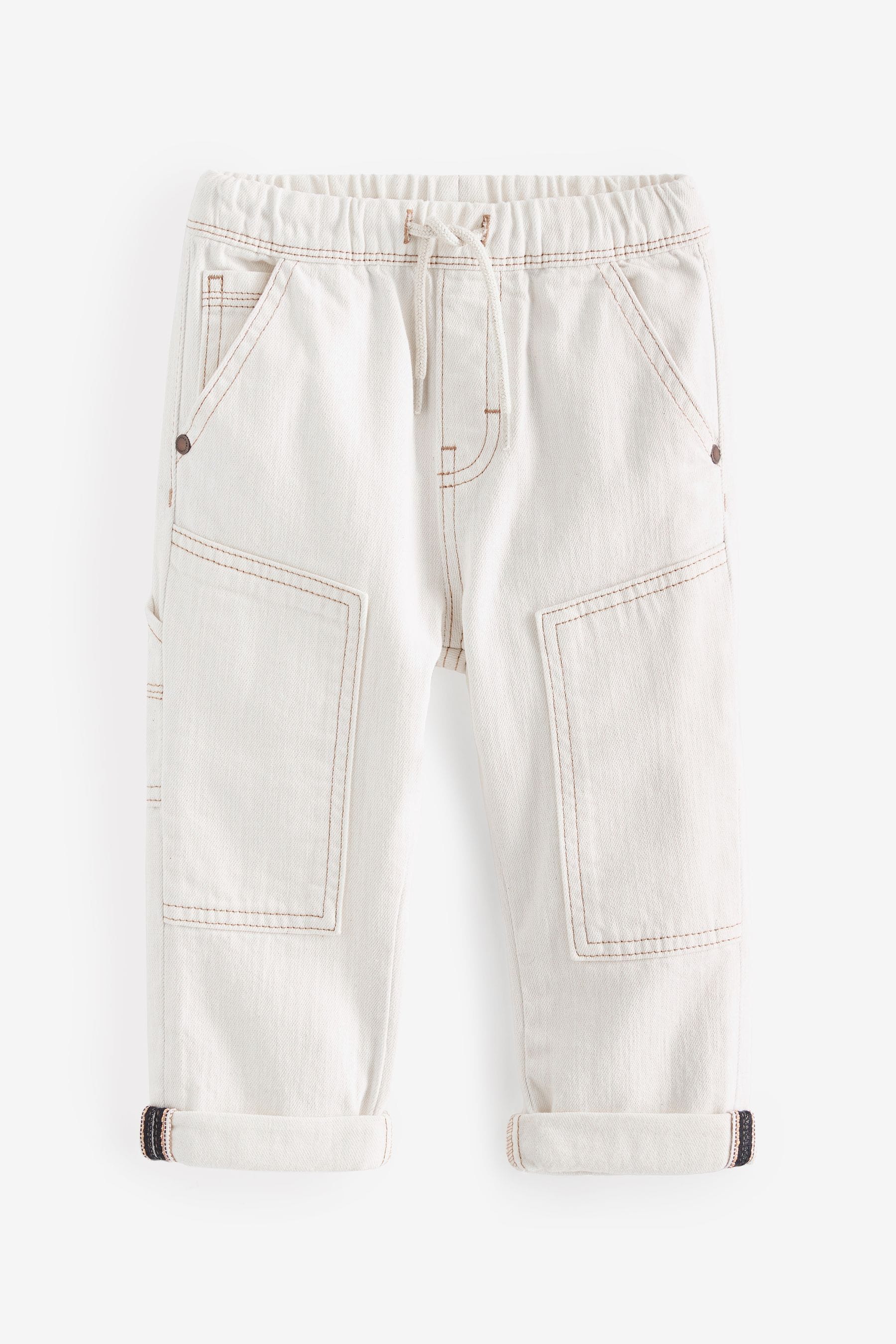 Ecru Cream Carpenter Jeans (3mths-7yrs)