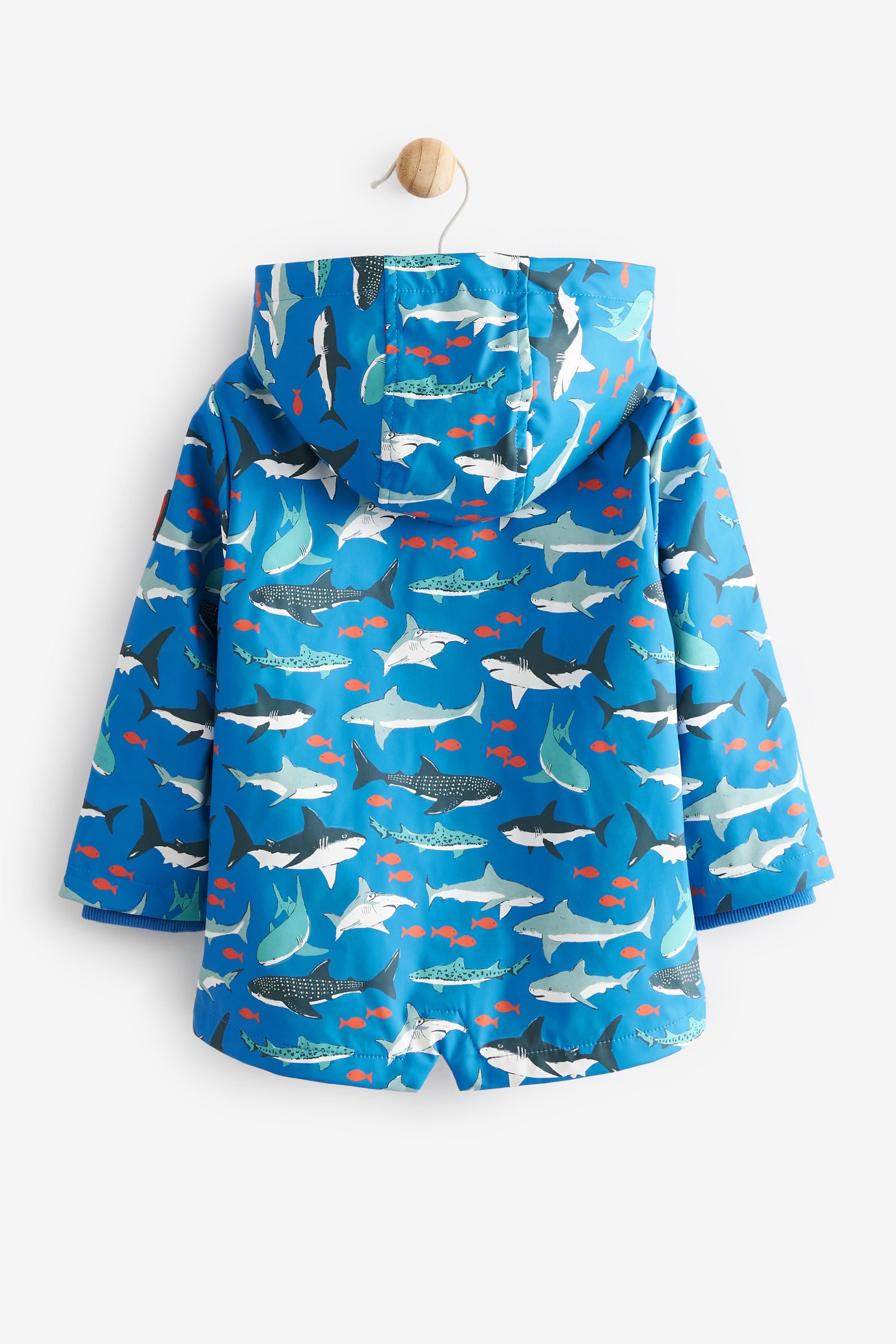 Blue Shark FatFace Baby Shark Rain Mac