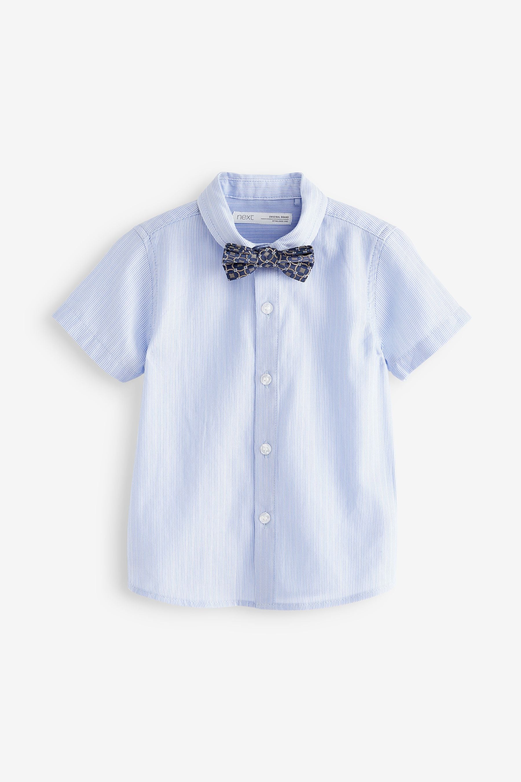 Blue 3pc Waistcoat, Shirt & Bow Tie Set (3mths-9yrs)