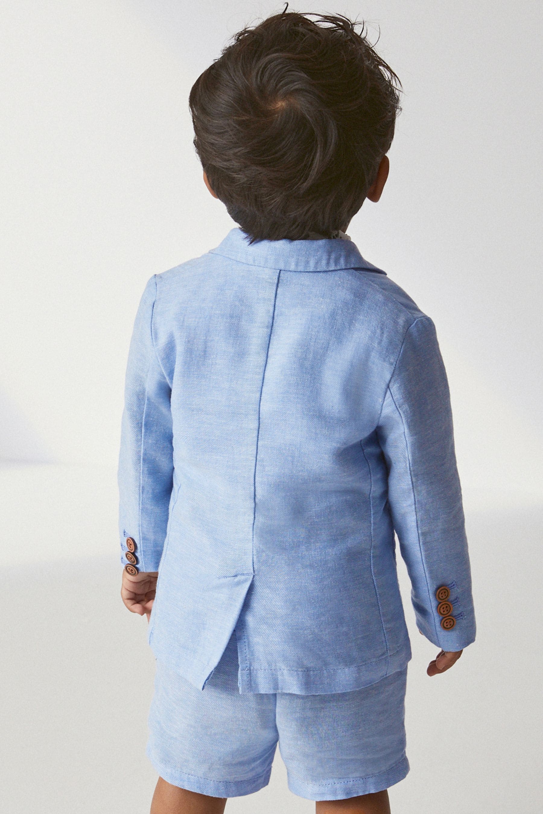 Blue Blazer Set with Check Shirt (3mths-9yrs)