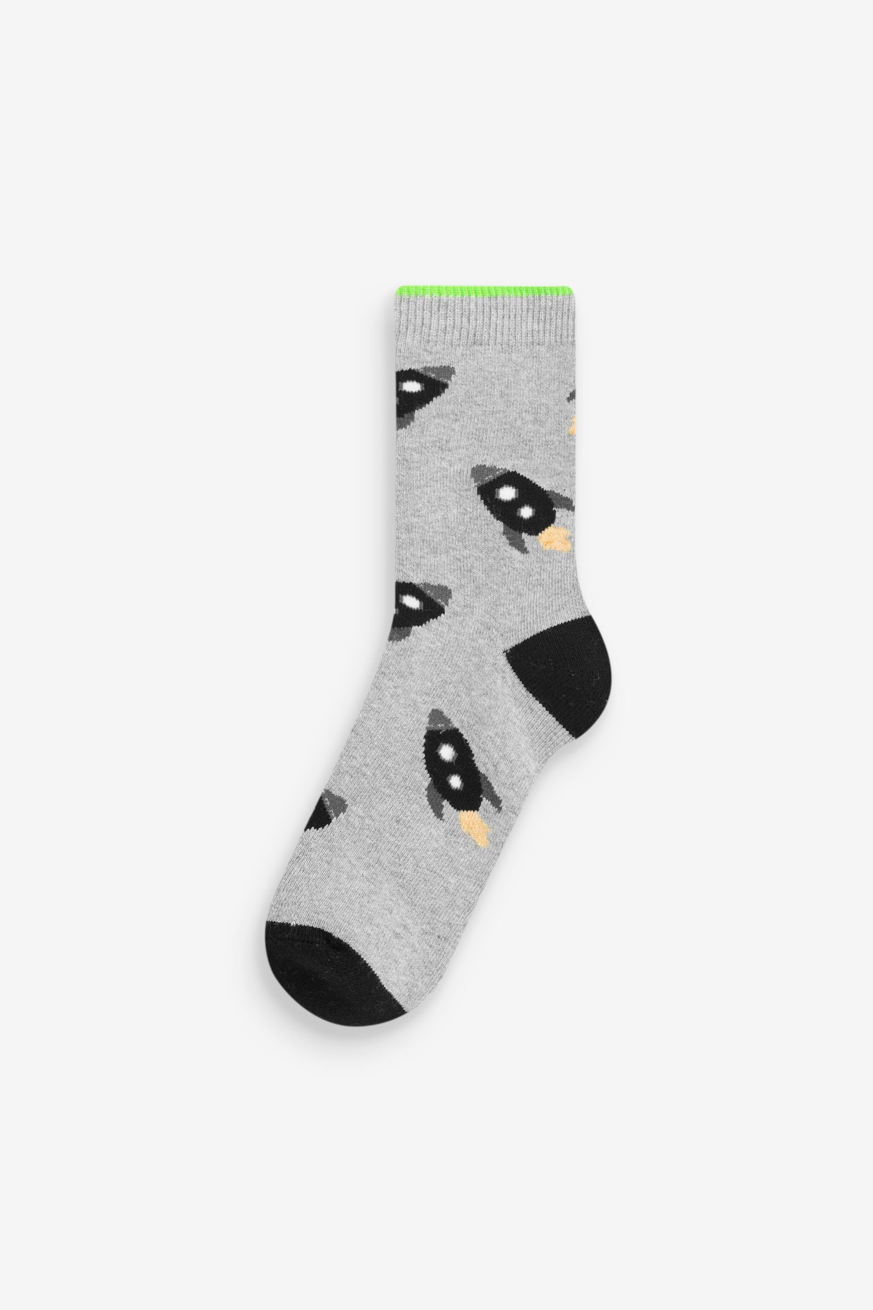 Black/Grey Space Trainer Socks 5 Pack