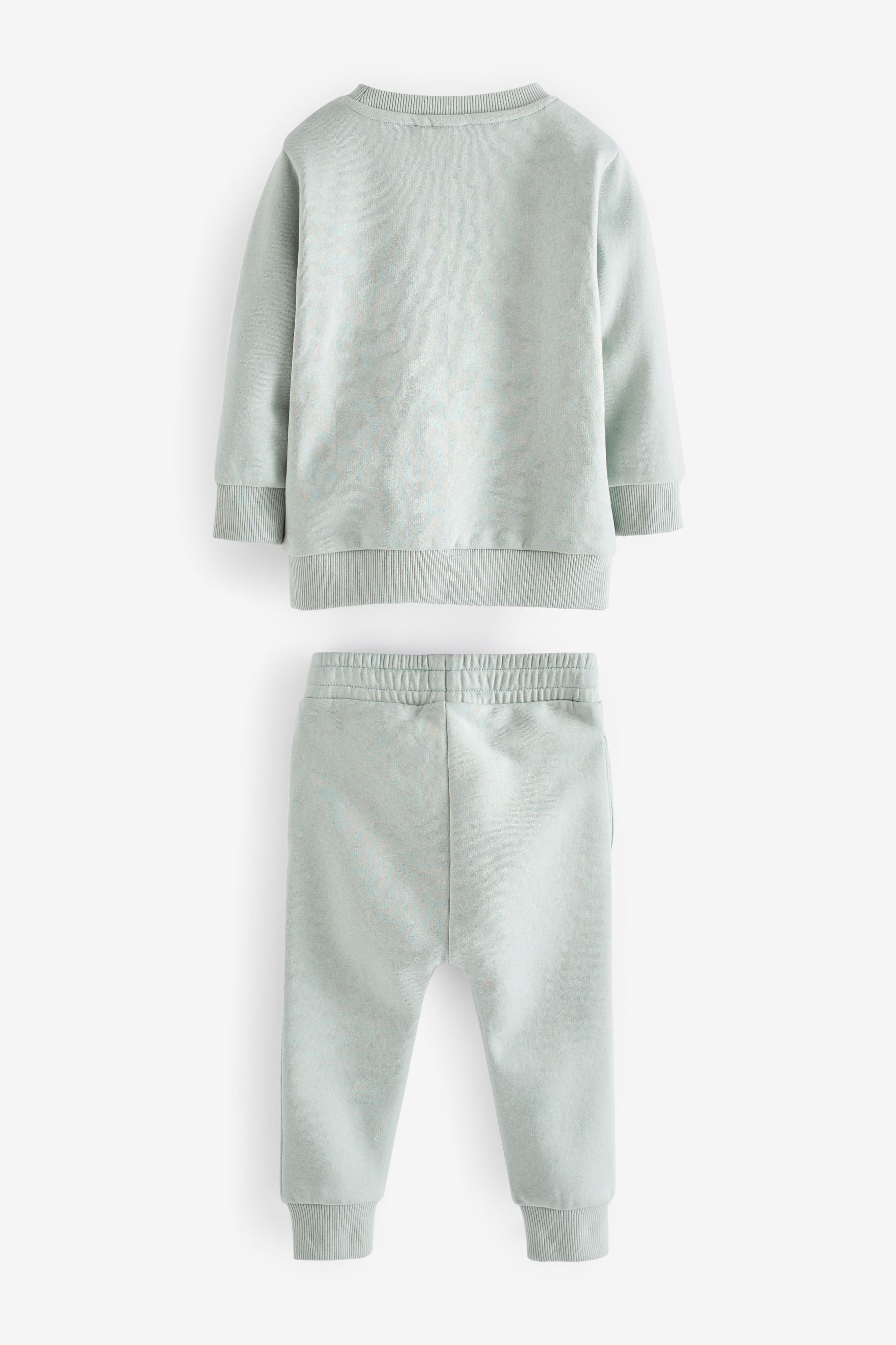 Mint Green Slogan Jersey Sweatshirt And Joggers Set (3mths-7yrs)