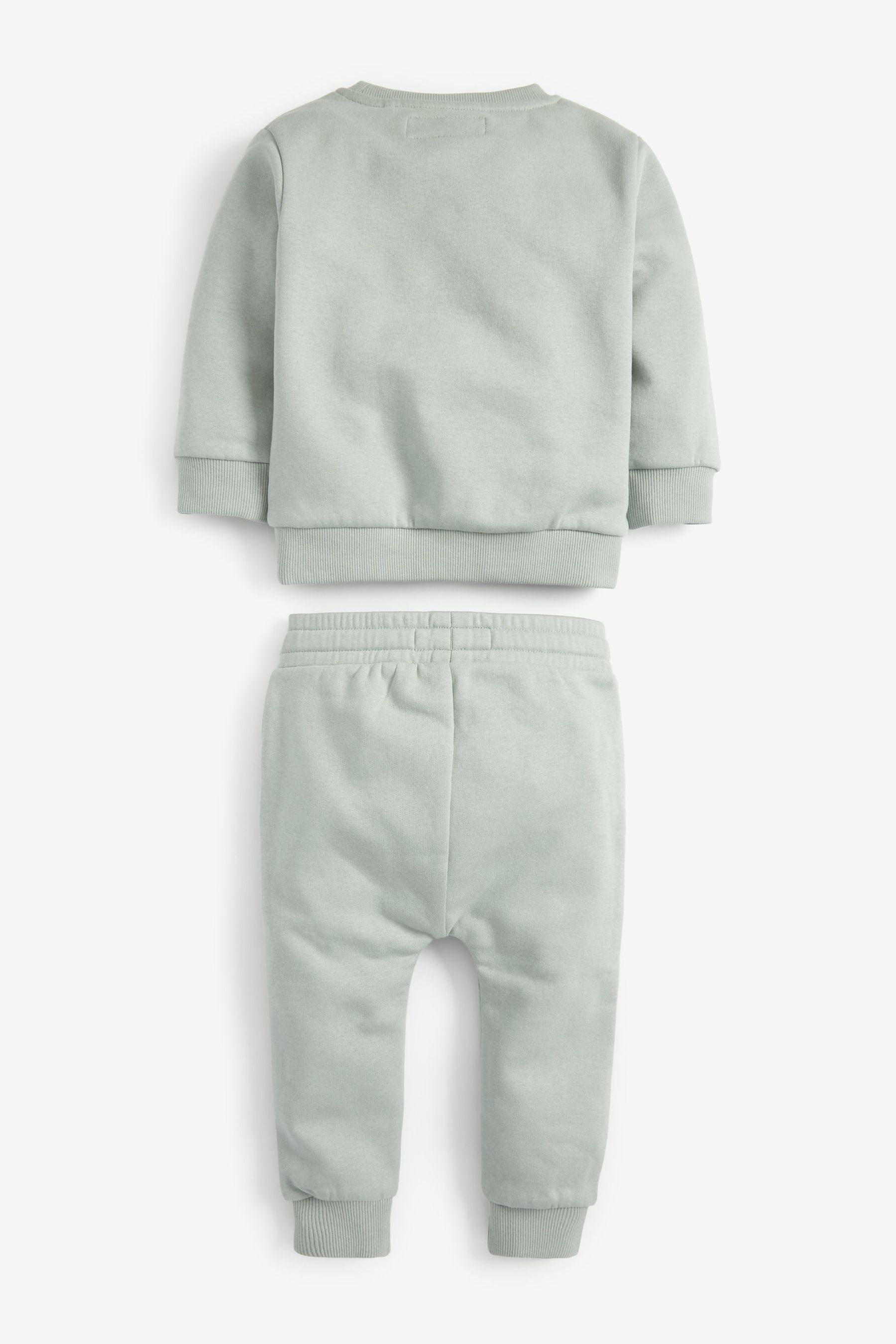 Mint Green Slogan Jersey Sweatshirt And Joggers Set (3mths-7yrs)