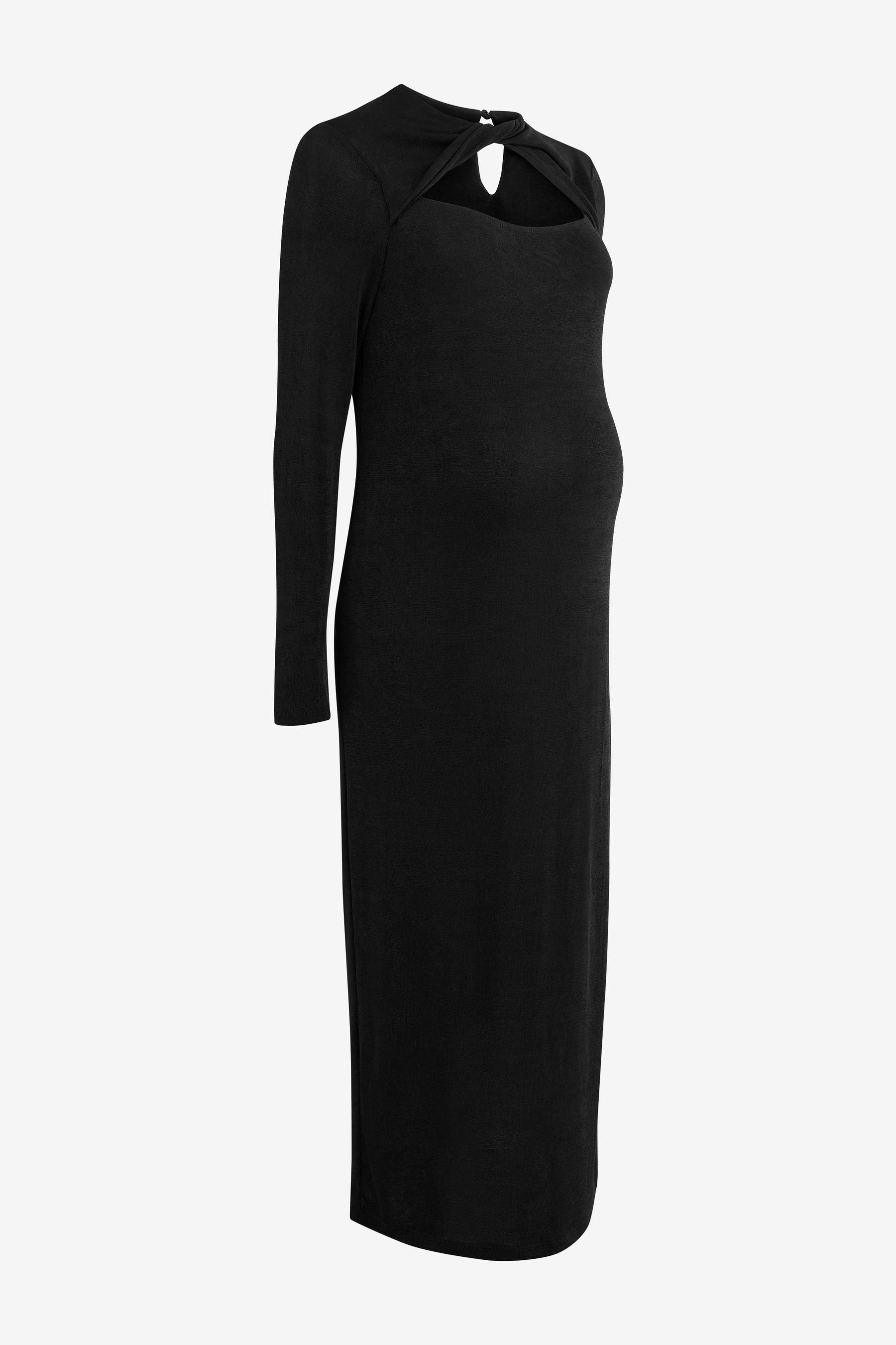 Black Maternity Cut Out Dress