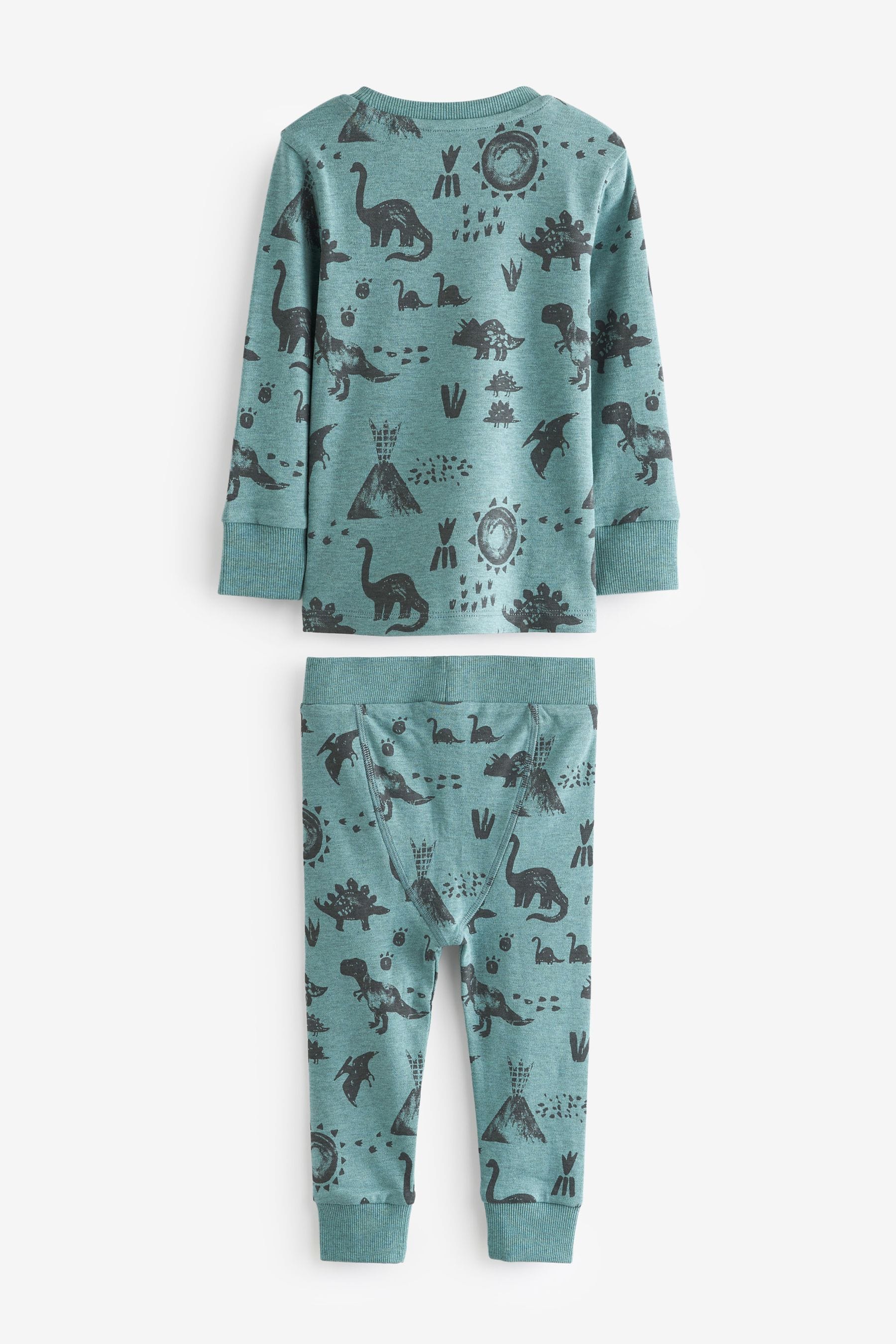 Purple/ Blue Dino 3 Pack Snuggle Pyjamas (9mths-12yrs)