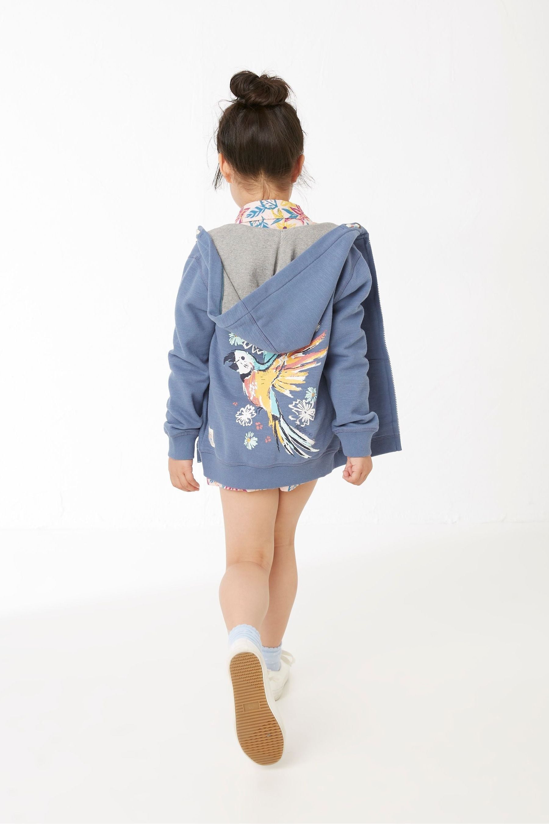 FatFace Blue Jungle Zip Through Hoodie