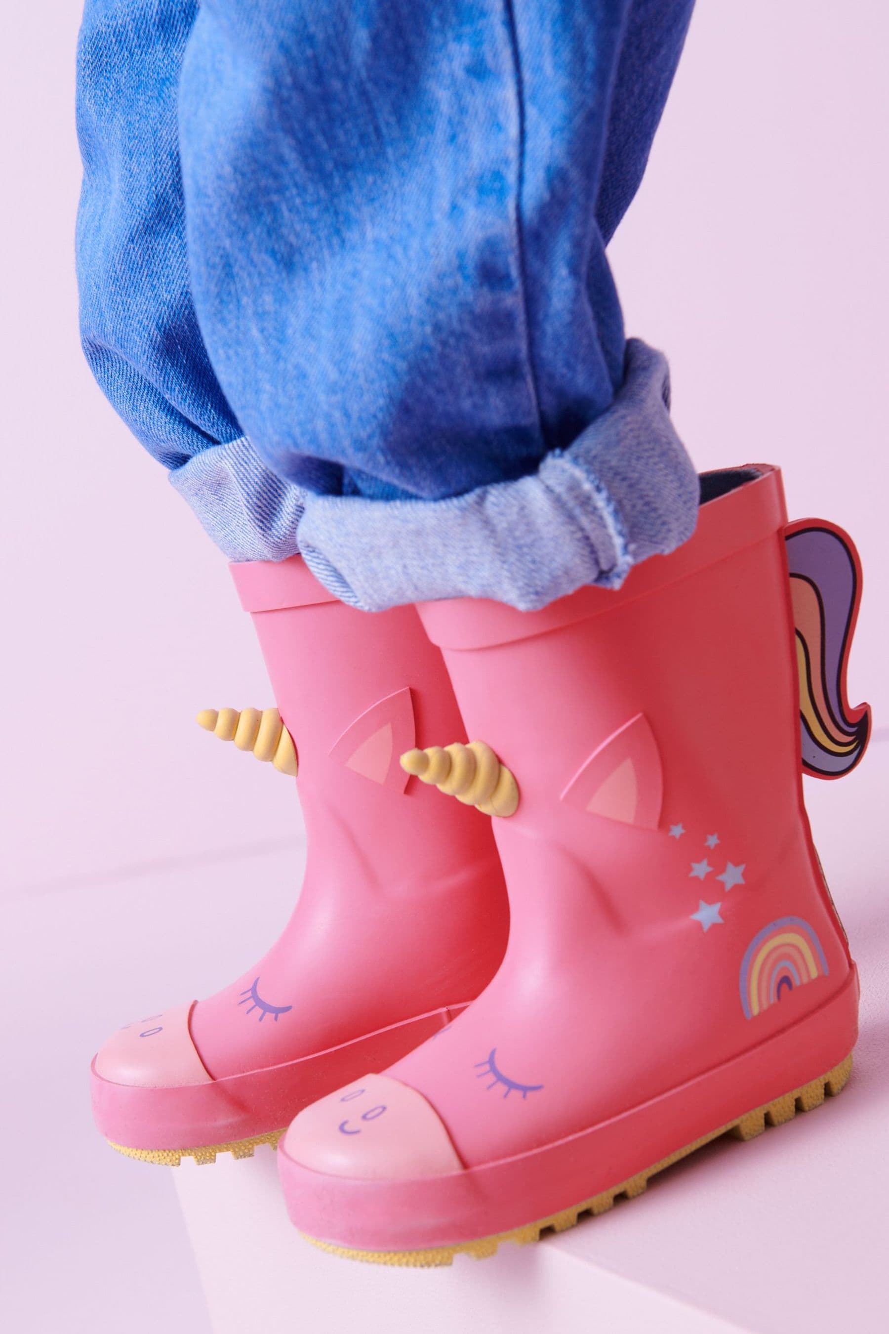 Pink Unicorn Wellies