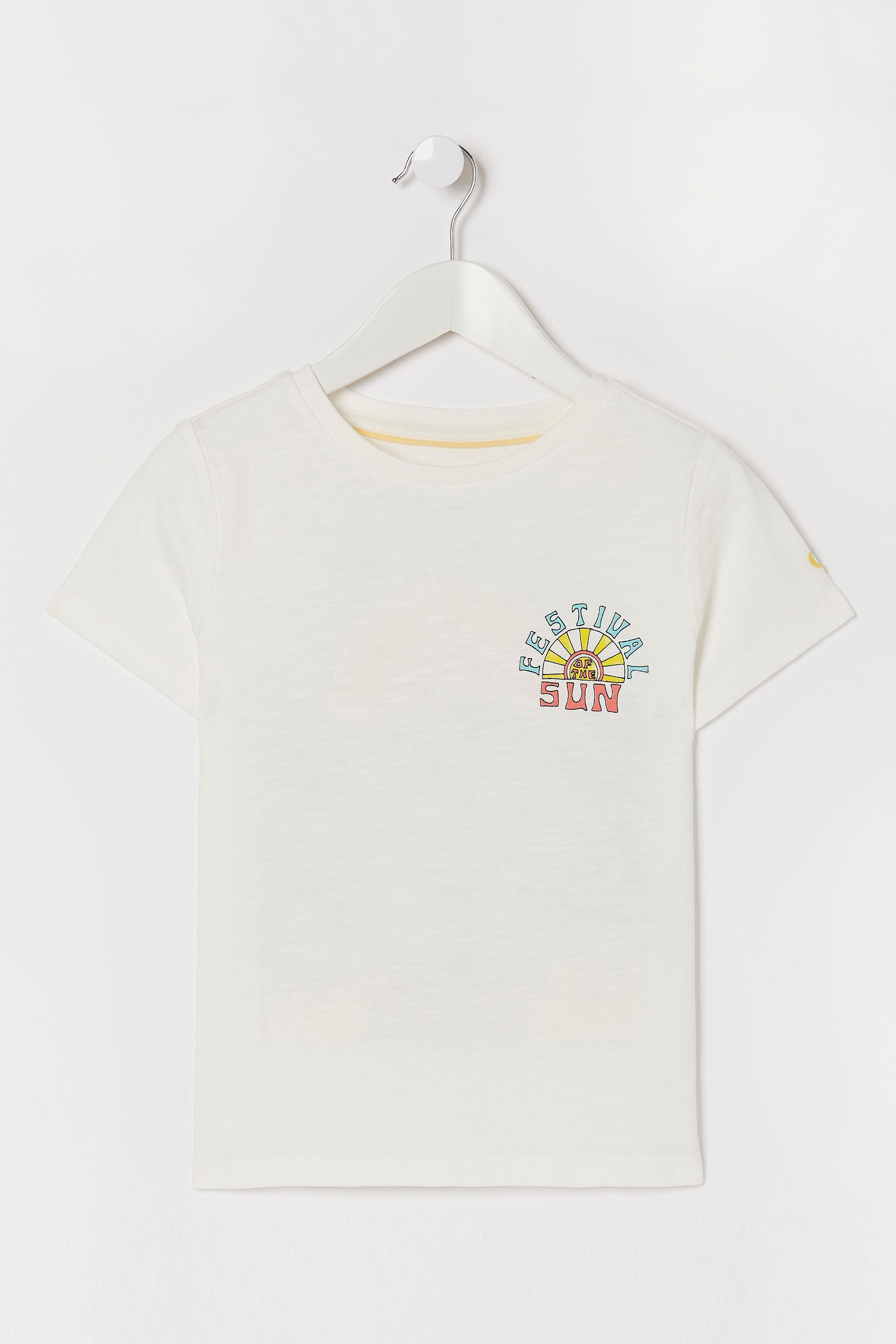 FatFace Natural Mini Me Festival Sun T-Shirt