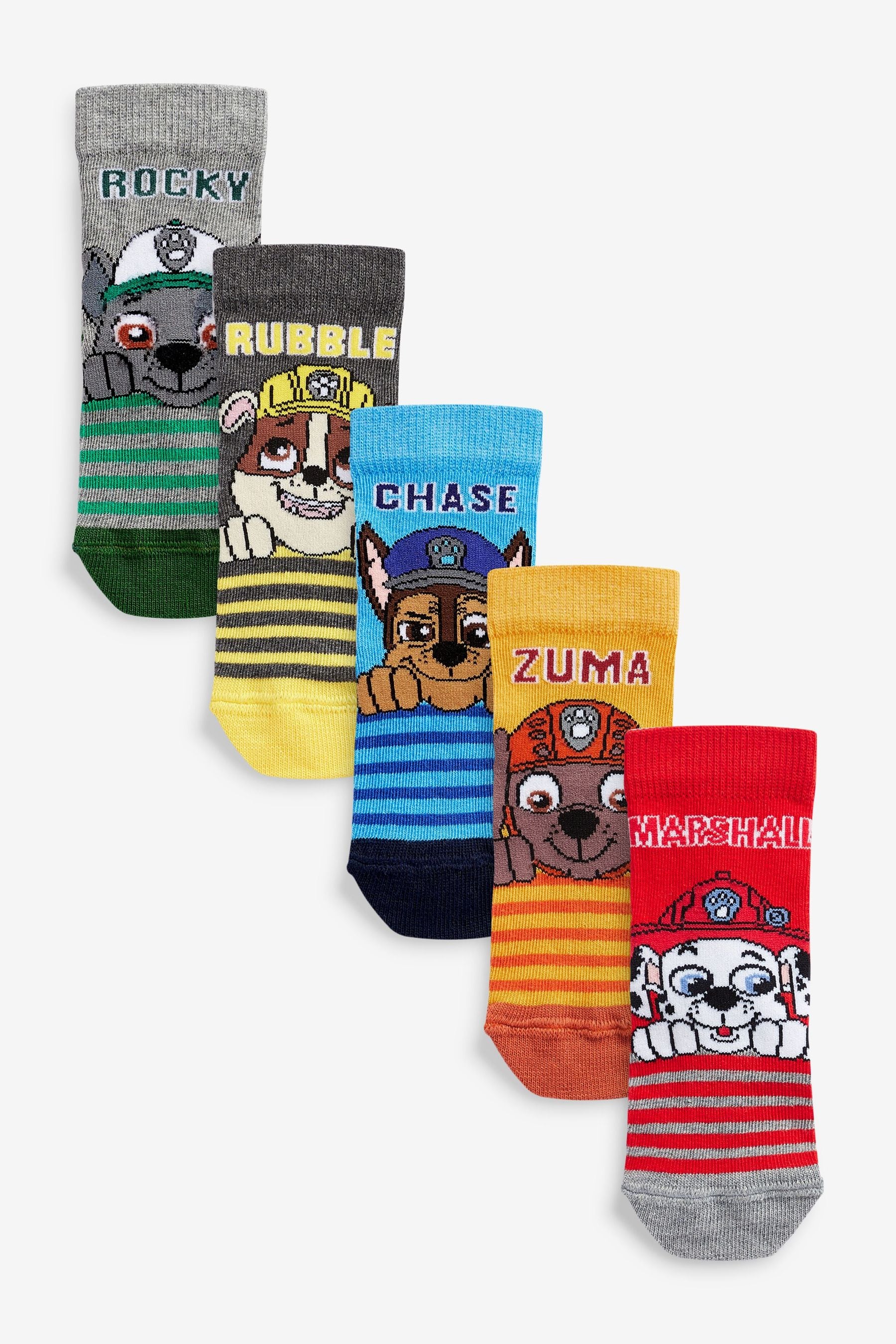 Multi Paw Patrol 5 Pack Cotton Rich Socks