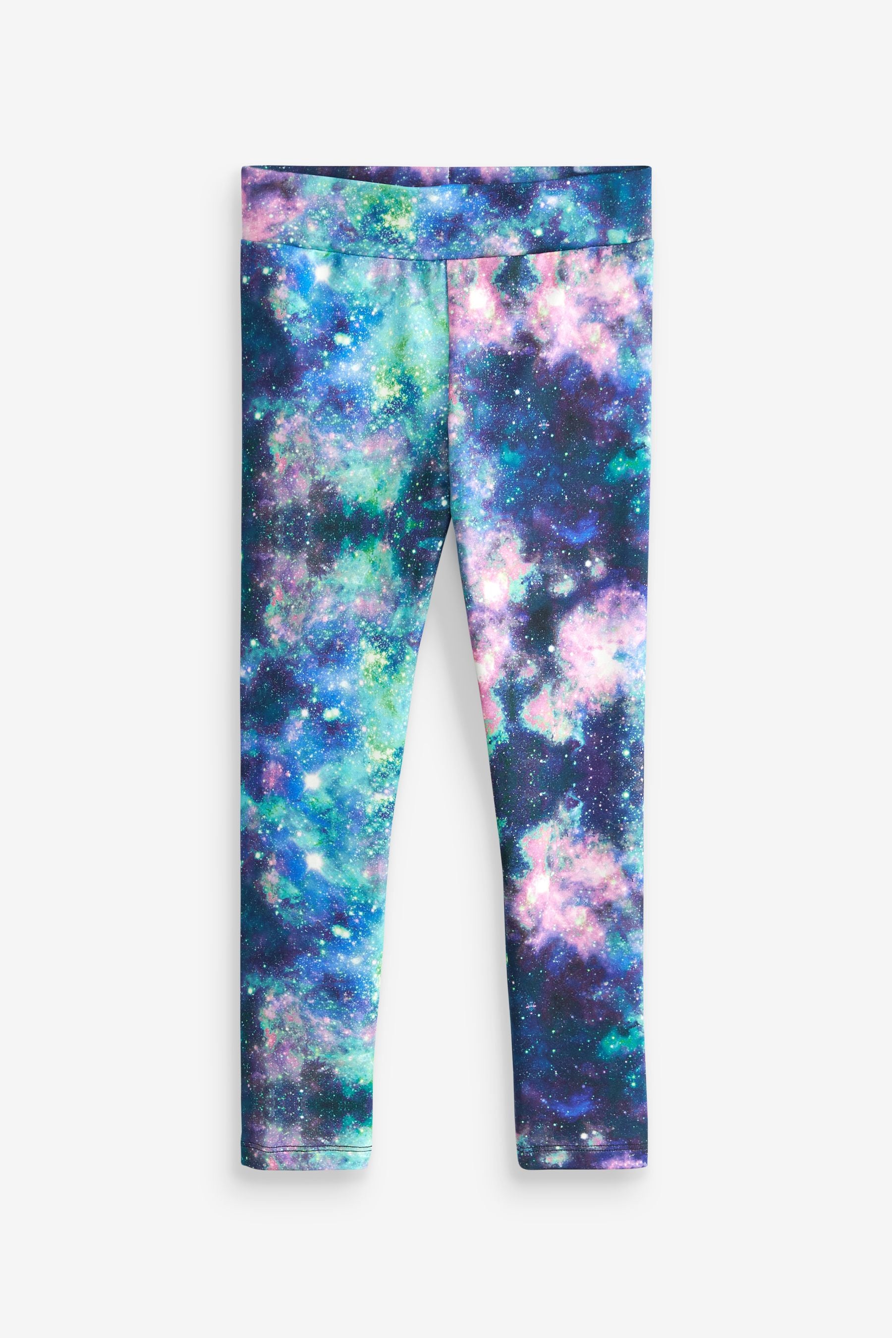 Green/Blue Space Sports Leggings (3-16yrs)