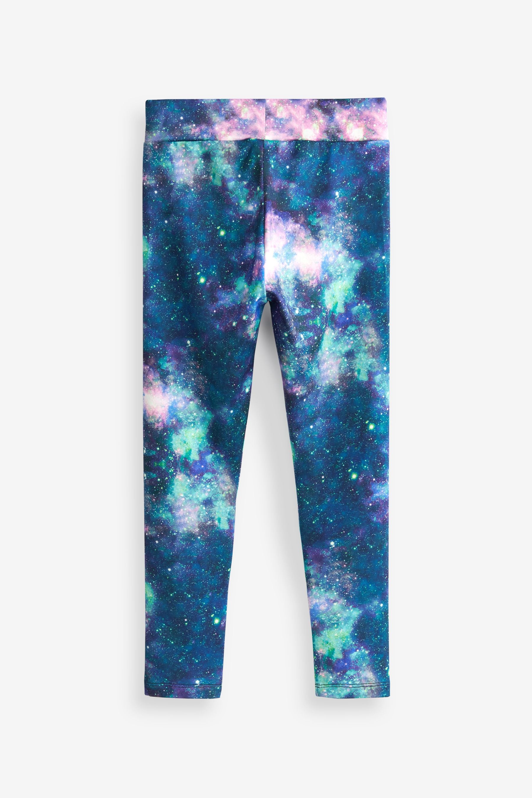 Green/Blue Space Sports Leggings (3-16yrs)