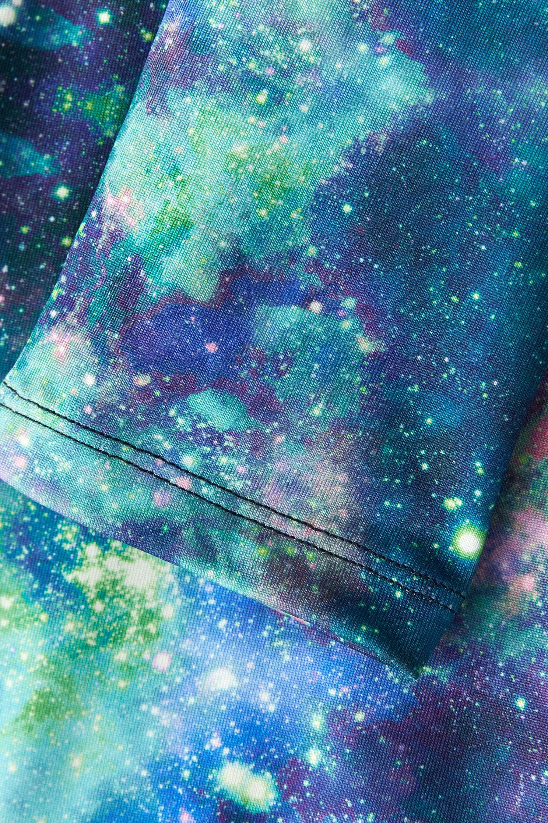 Green/Blue Space Sports Leggings (3-16yrs)