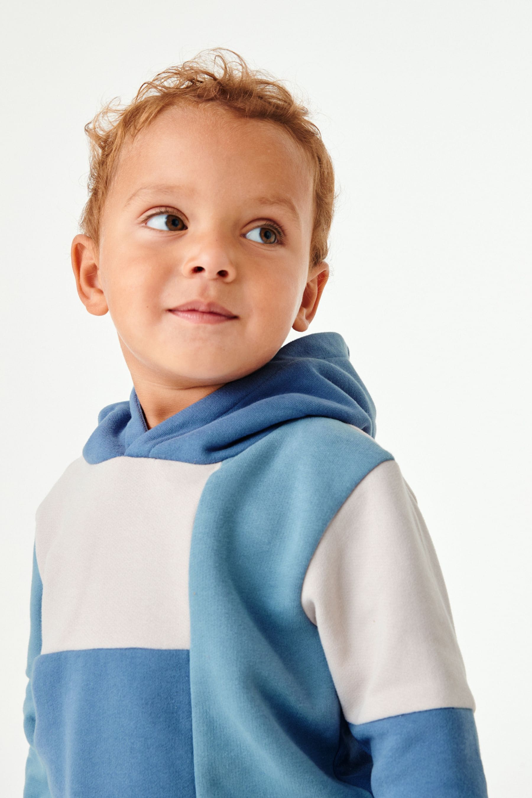 Blue/Ecru Colourblock Jersey Tracksuit (3mths-7yrs)