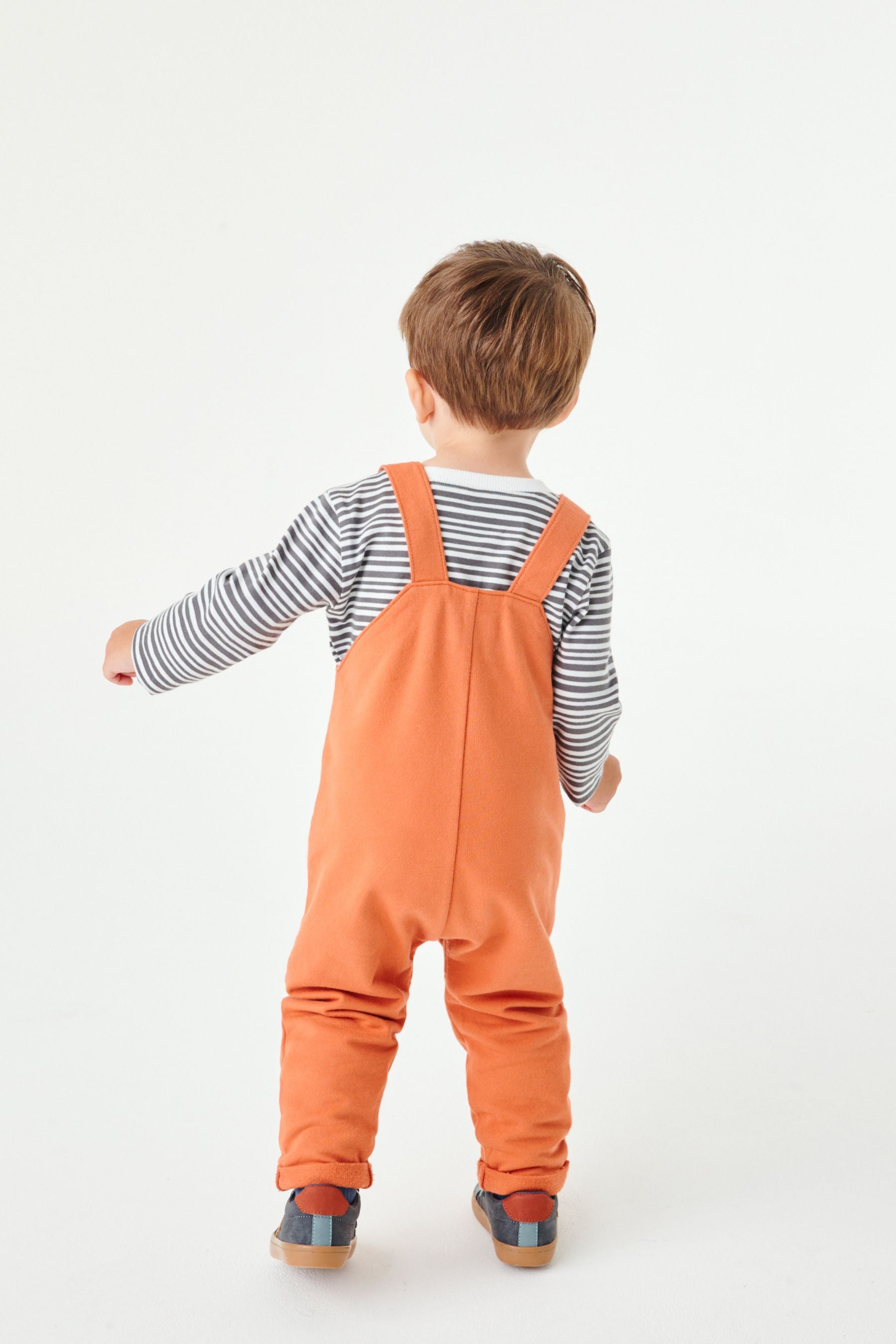 Brown Character Dungarees With 3D Ears And Long Sleeve T-Shirt Set (3mths-7yrs)