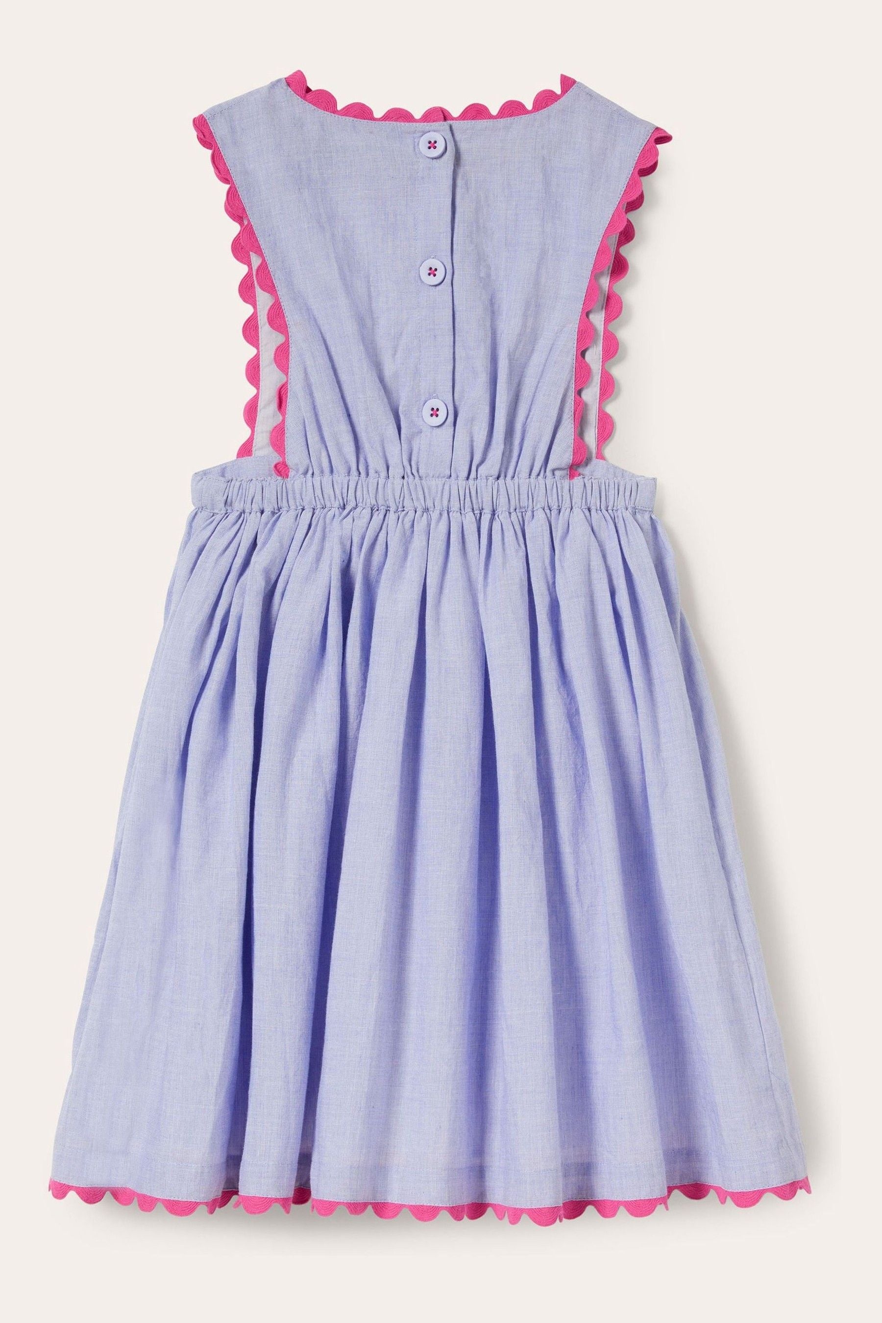 Blue Boden Blue Woven Pinafore Dress