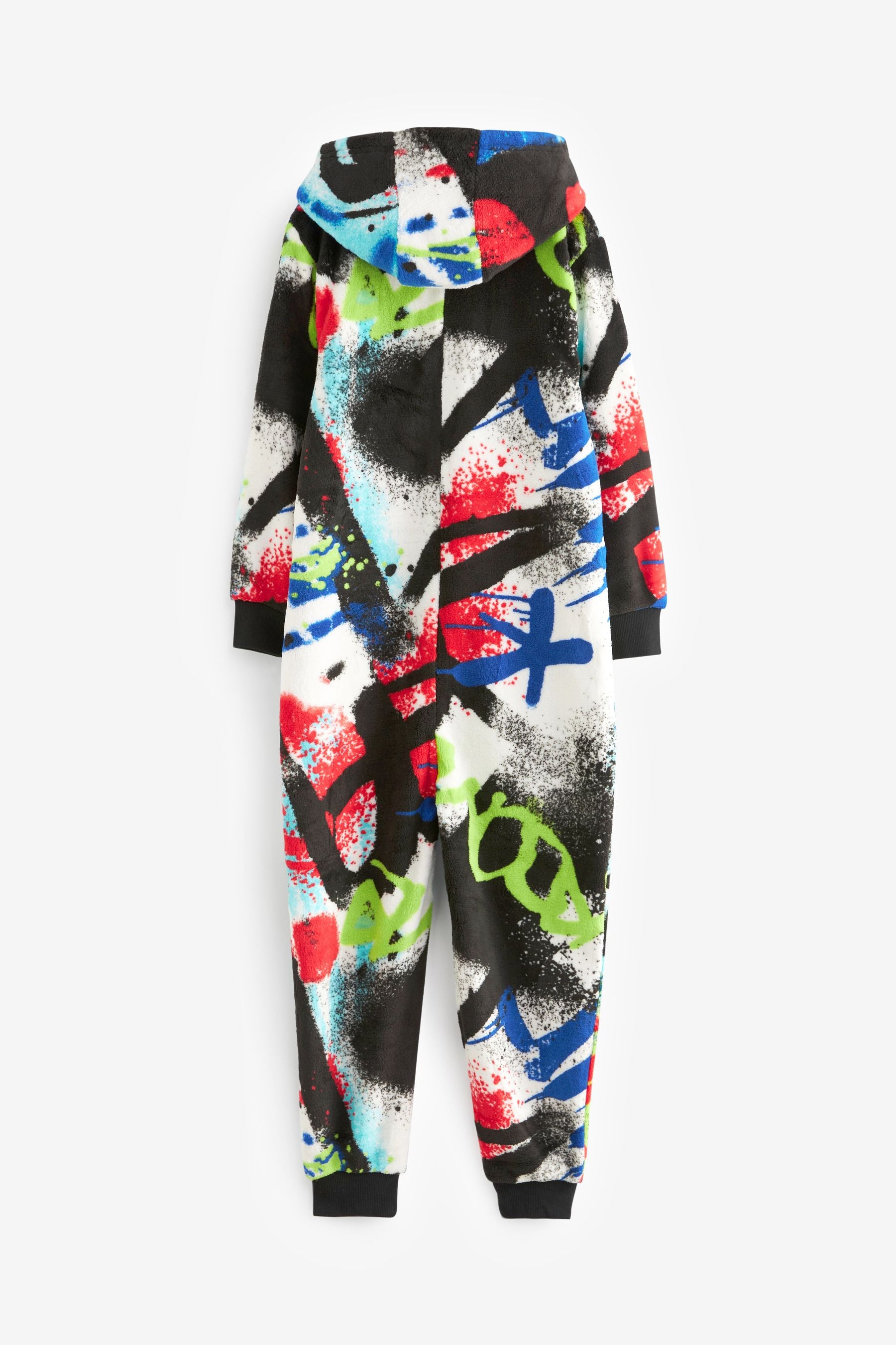 Fluro Graffiti Print Fleece All-In-One (3-16yrs)