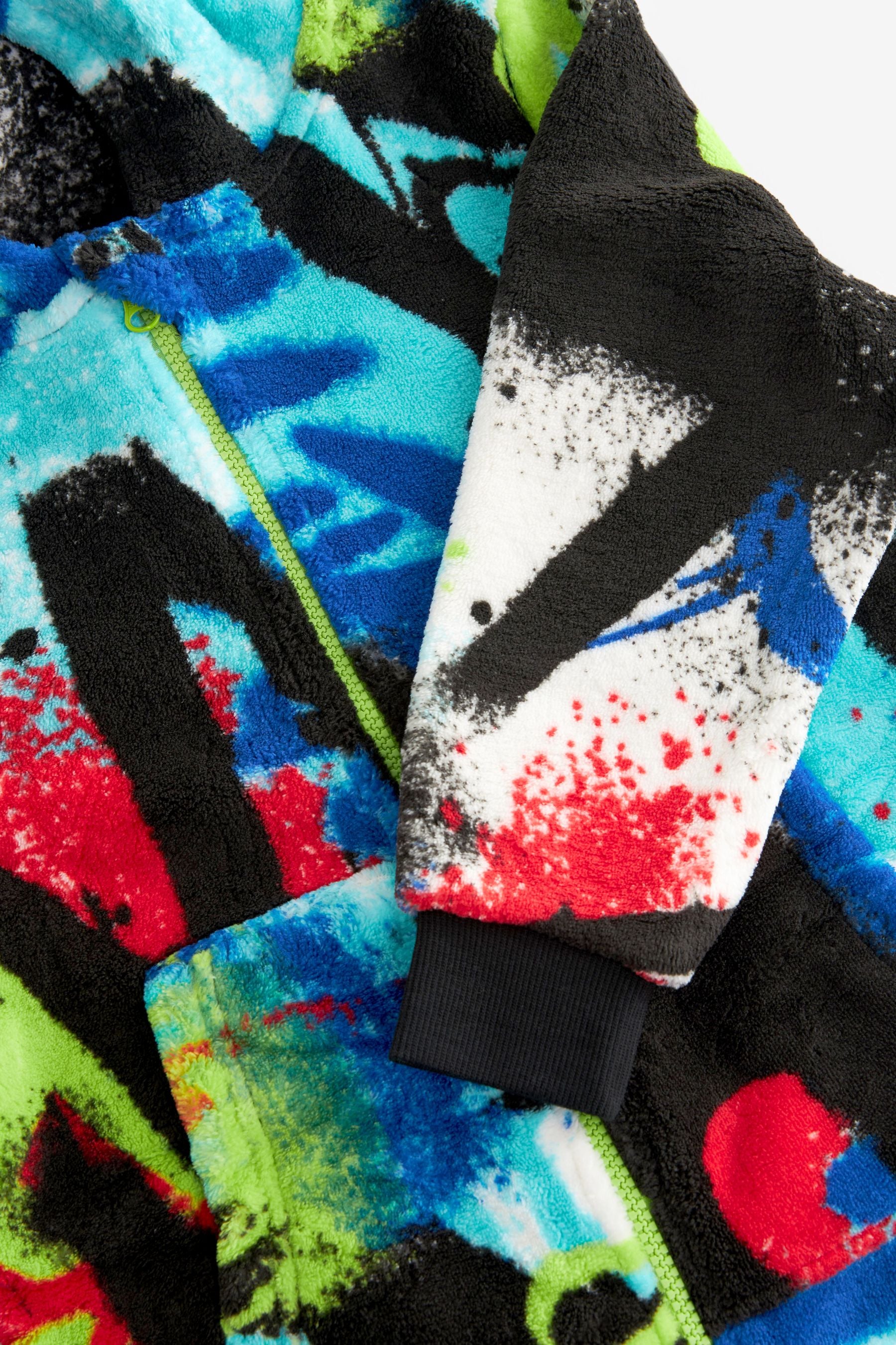 Fluro Graffiti Print Fleece All-In-One (3-16yrs)