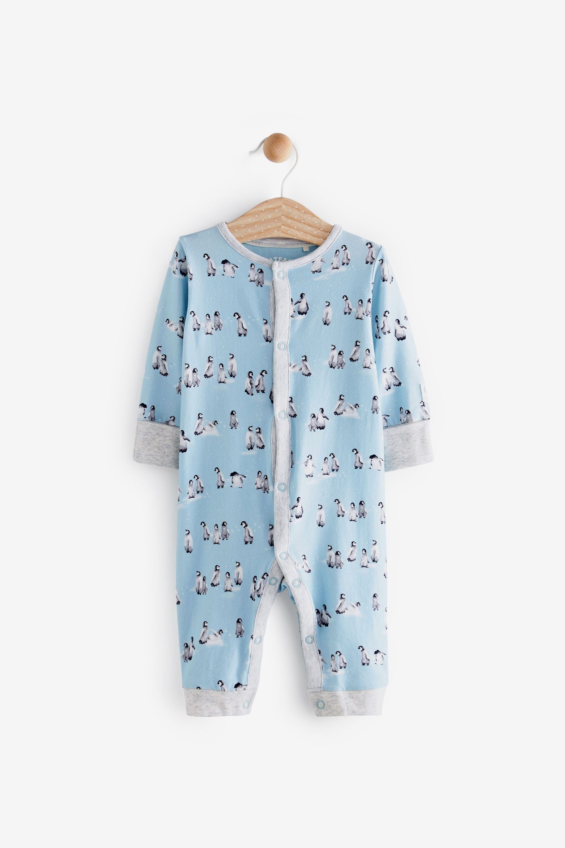 Blue FatFace Baby Crew Christmas Printed Animal Romper