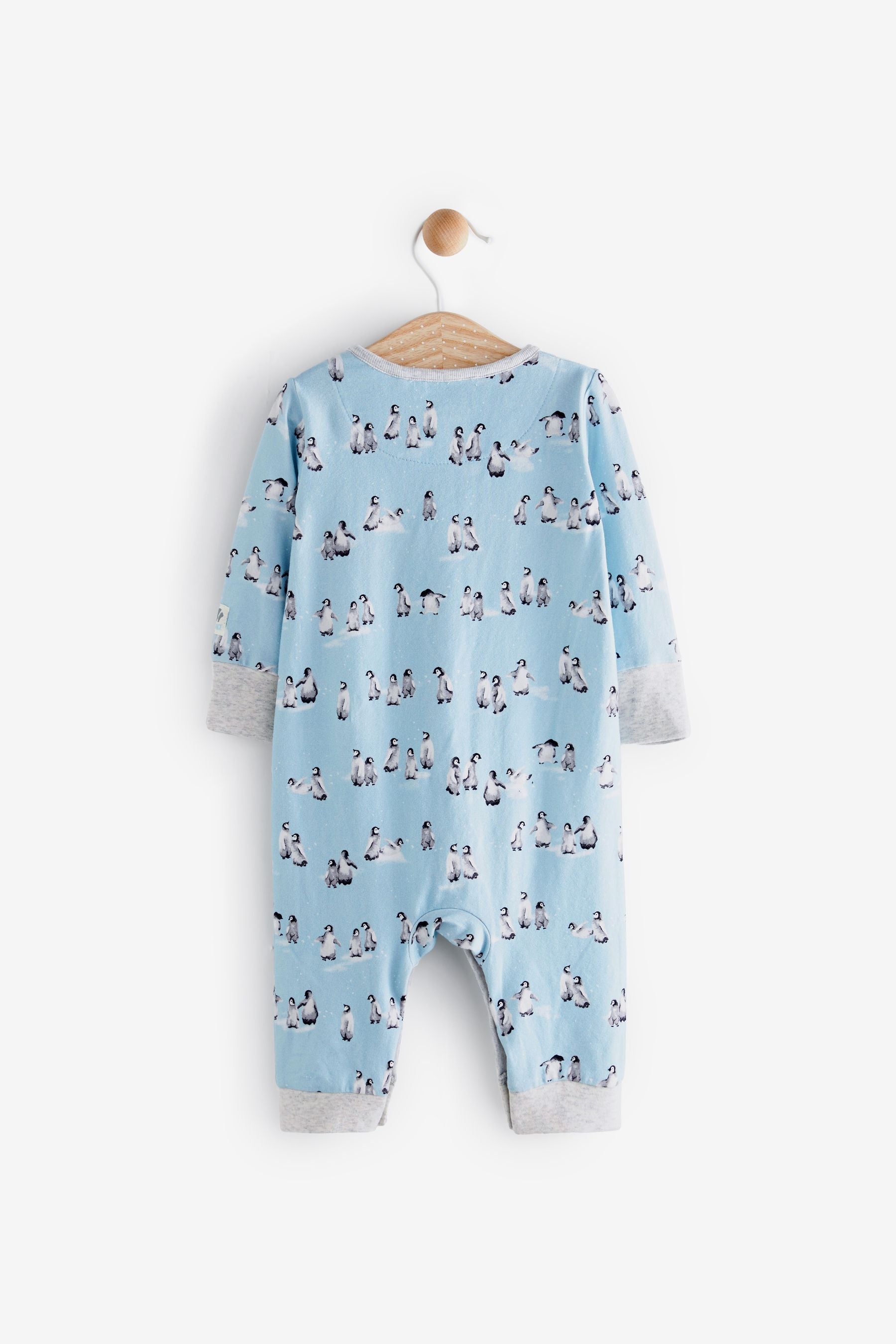 Blue FatFace Baby Crew Christmas Printed Animal Romper