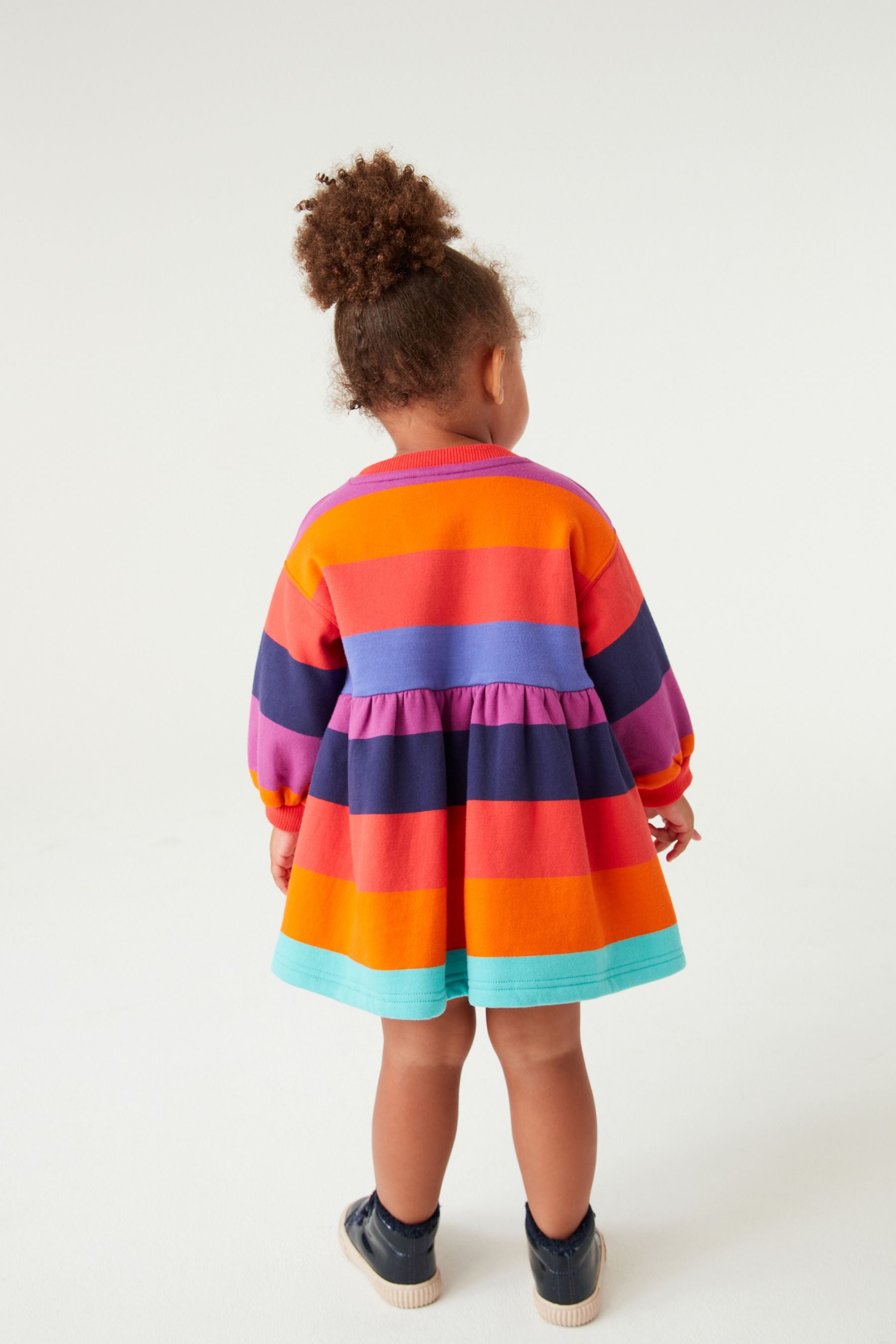 Autumn Bright Stripe Sweat Dress (3mths-7yrs)