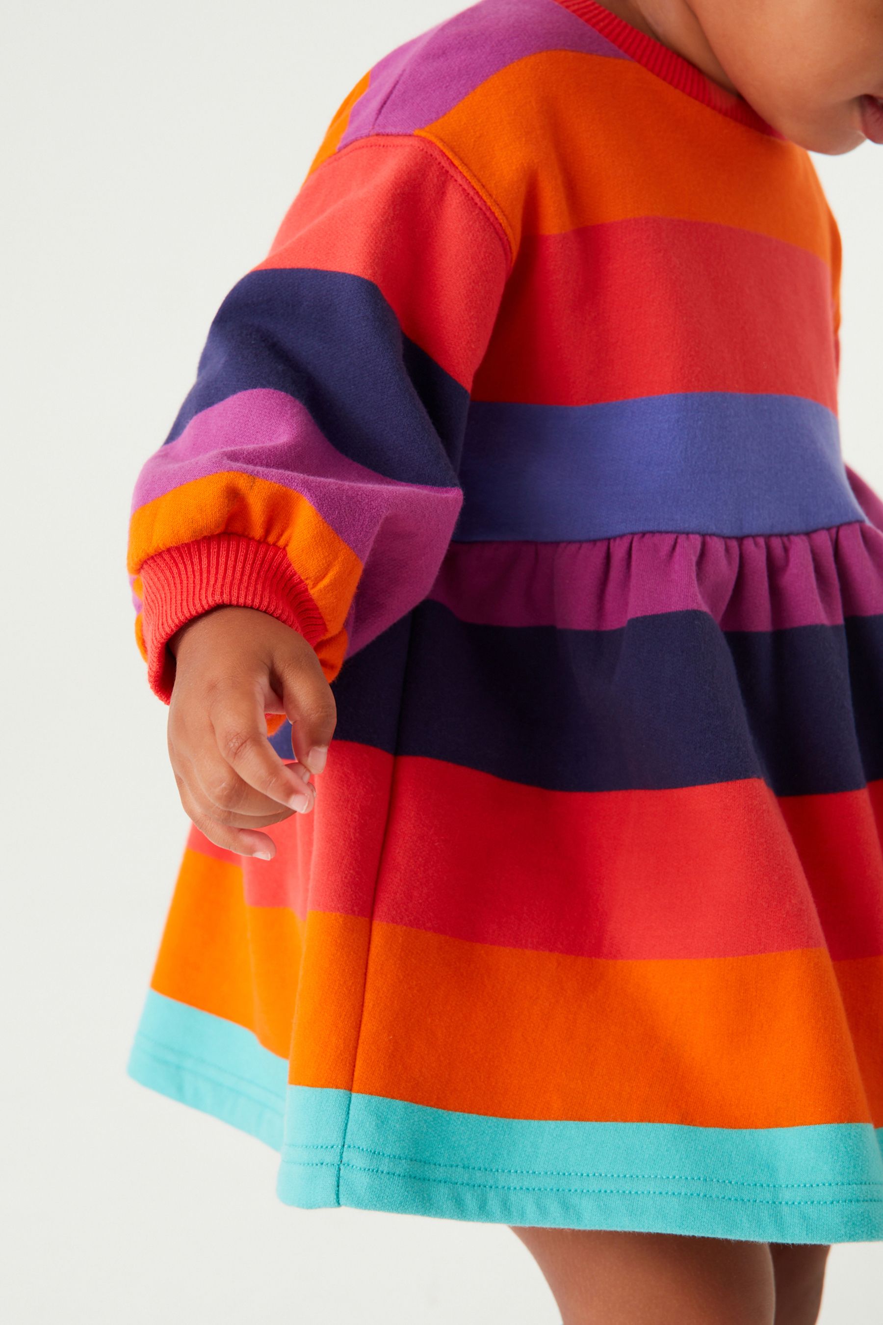 Autumn Bright Stripe Sweat Dress (3mths-7yrs)