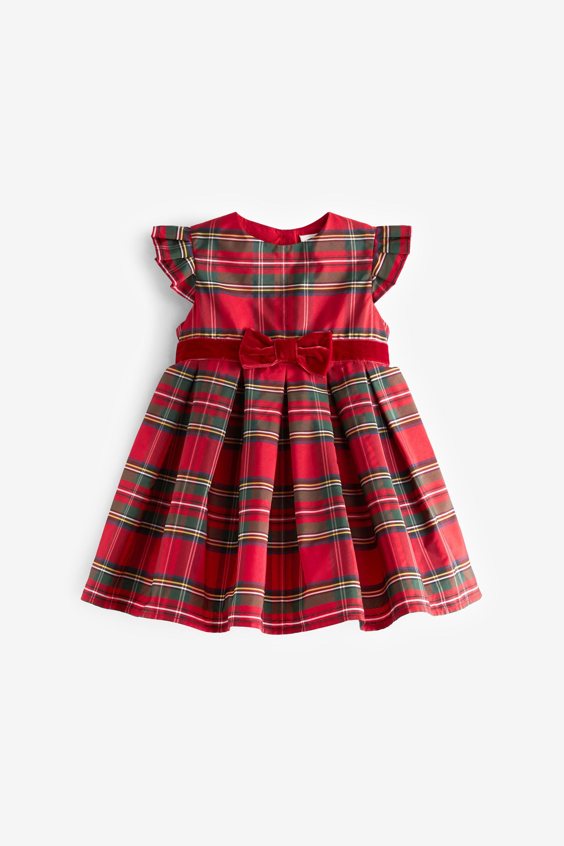 Red Check Taffeta Baby Prom Dress (0mths-2yrs)