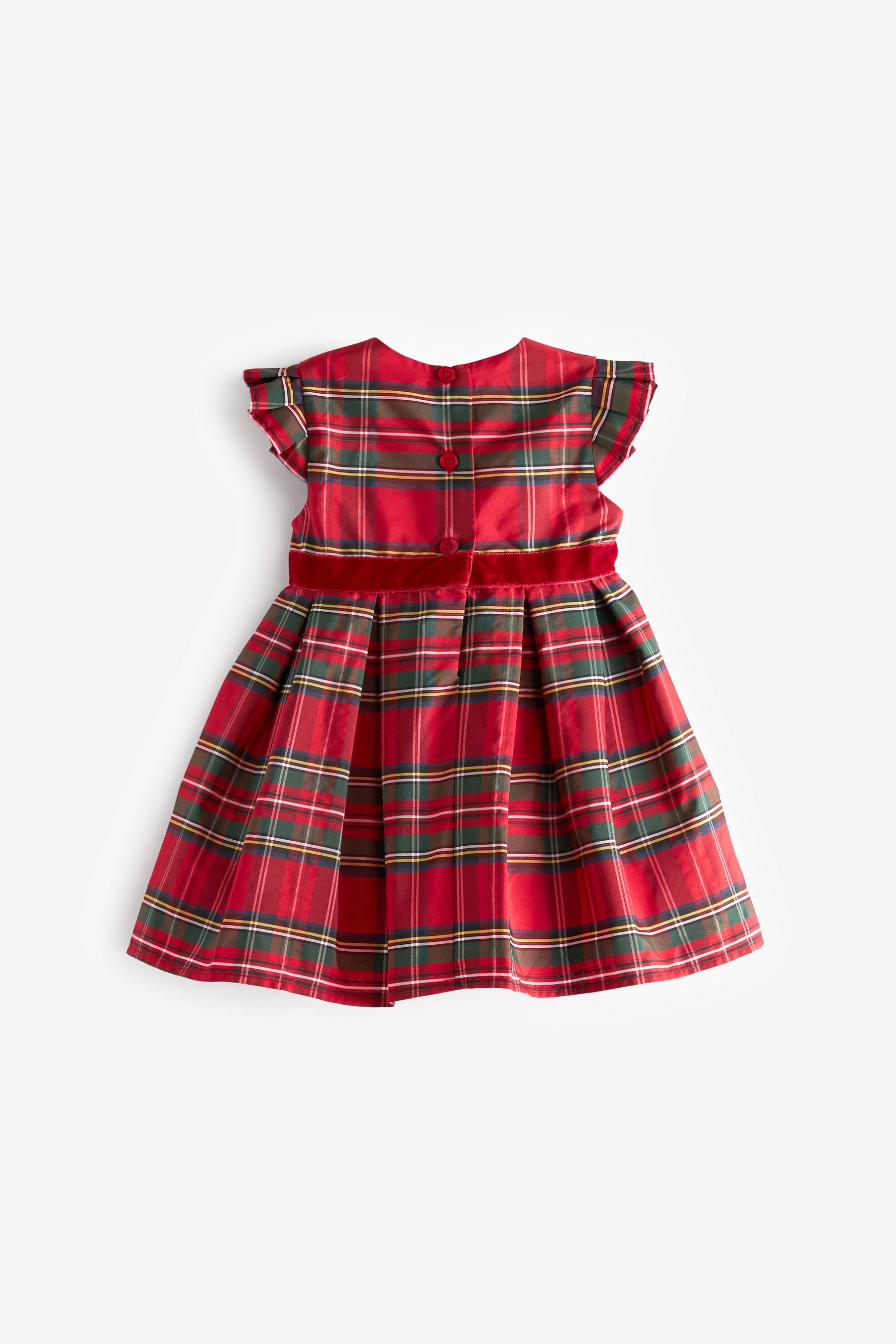 Red Check Taffeta Baby Prom Dress (0mths-2yrs)