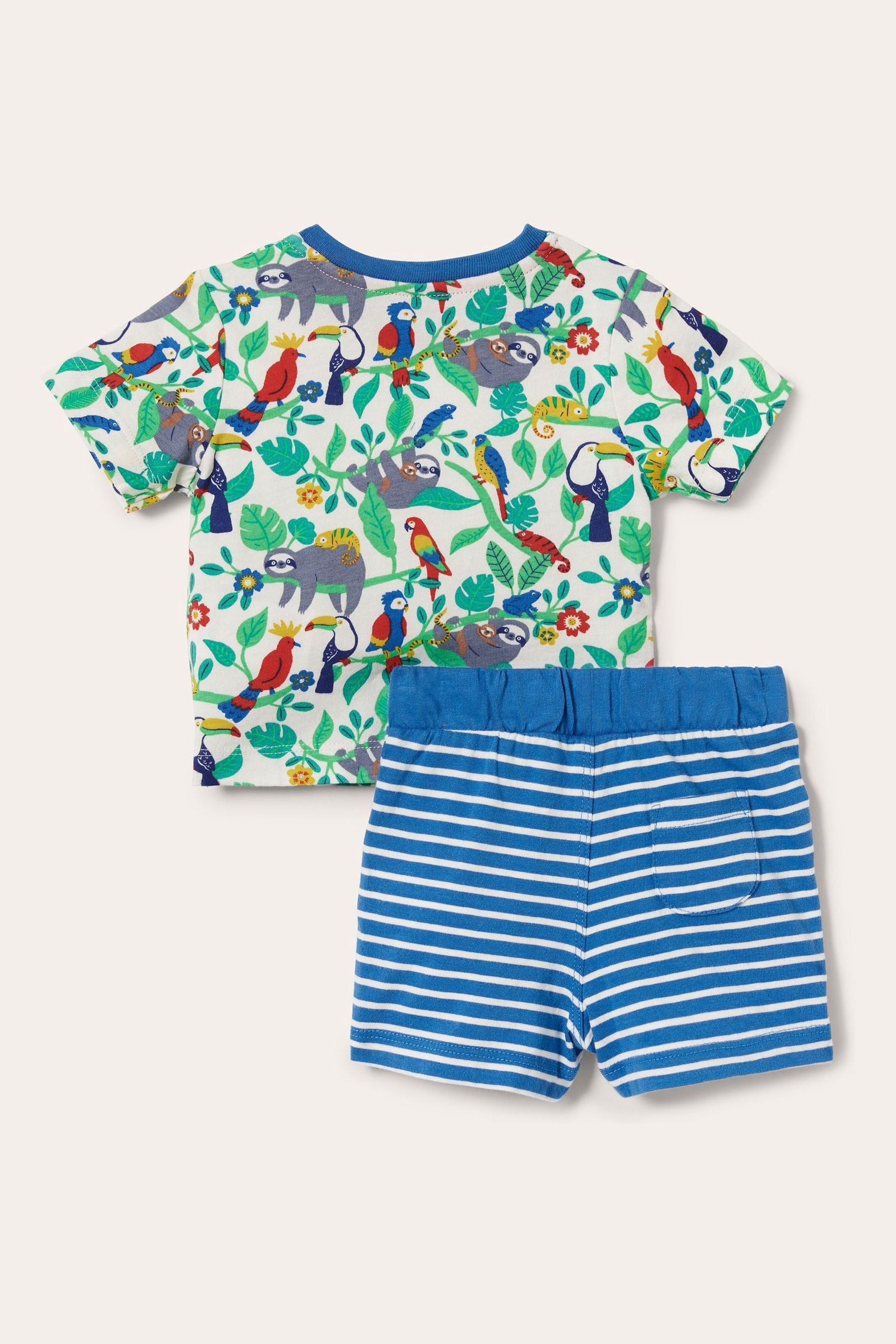 Green Boden Green Printed T-Shirt And Shorts Set