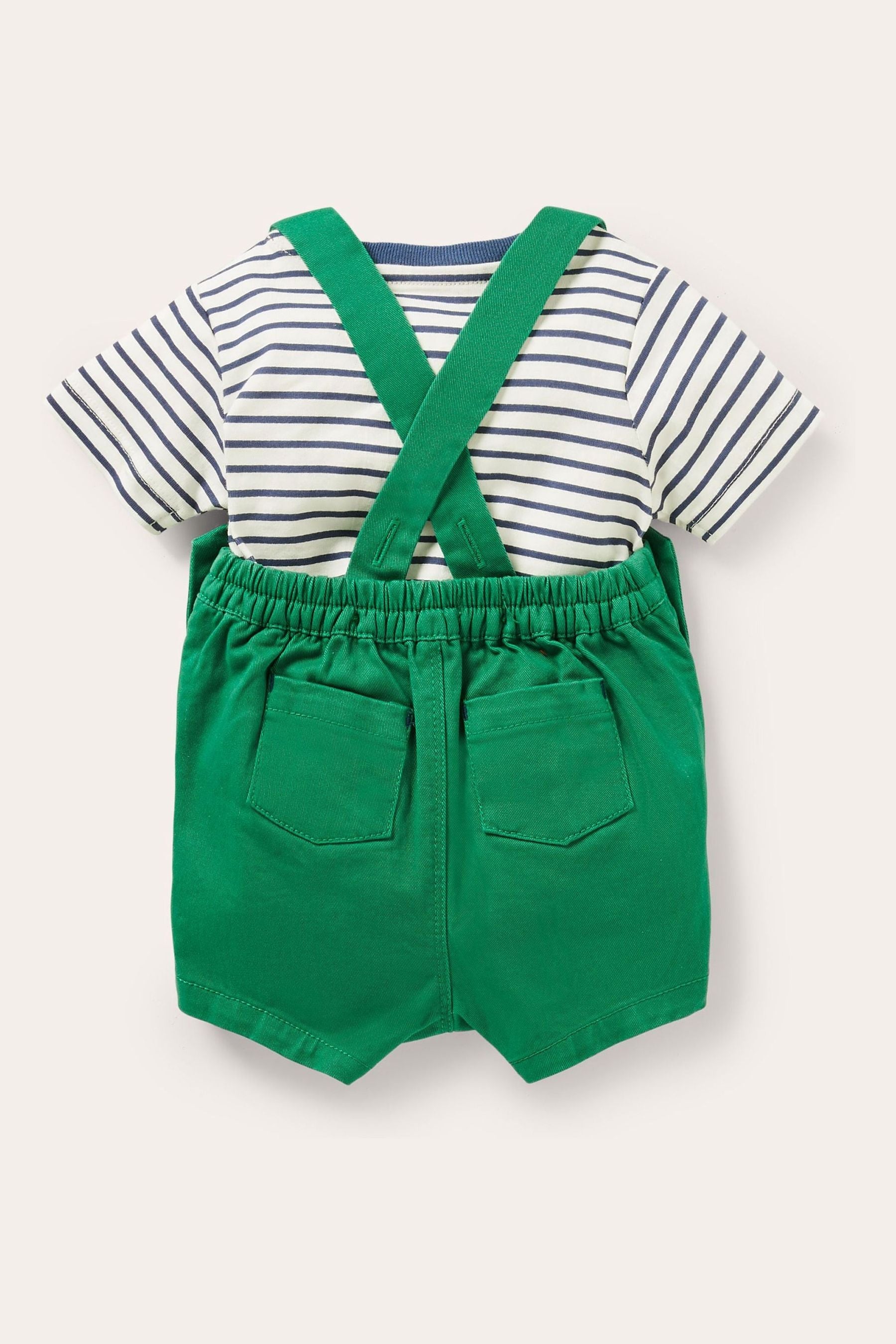 Boden Green Dinosaur Dungaree Set